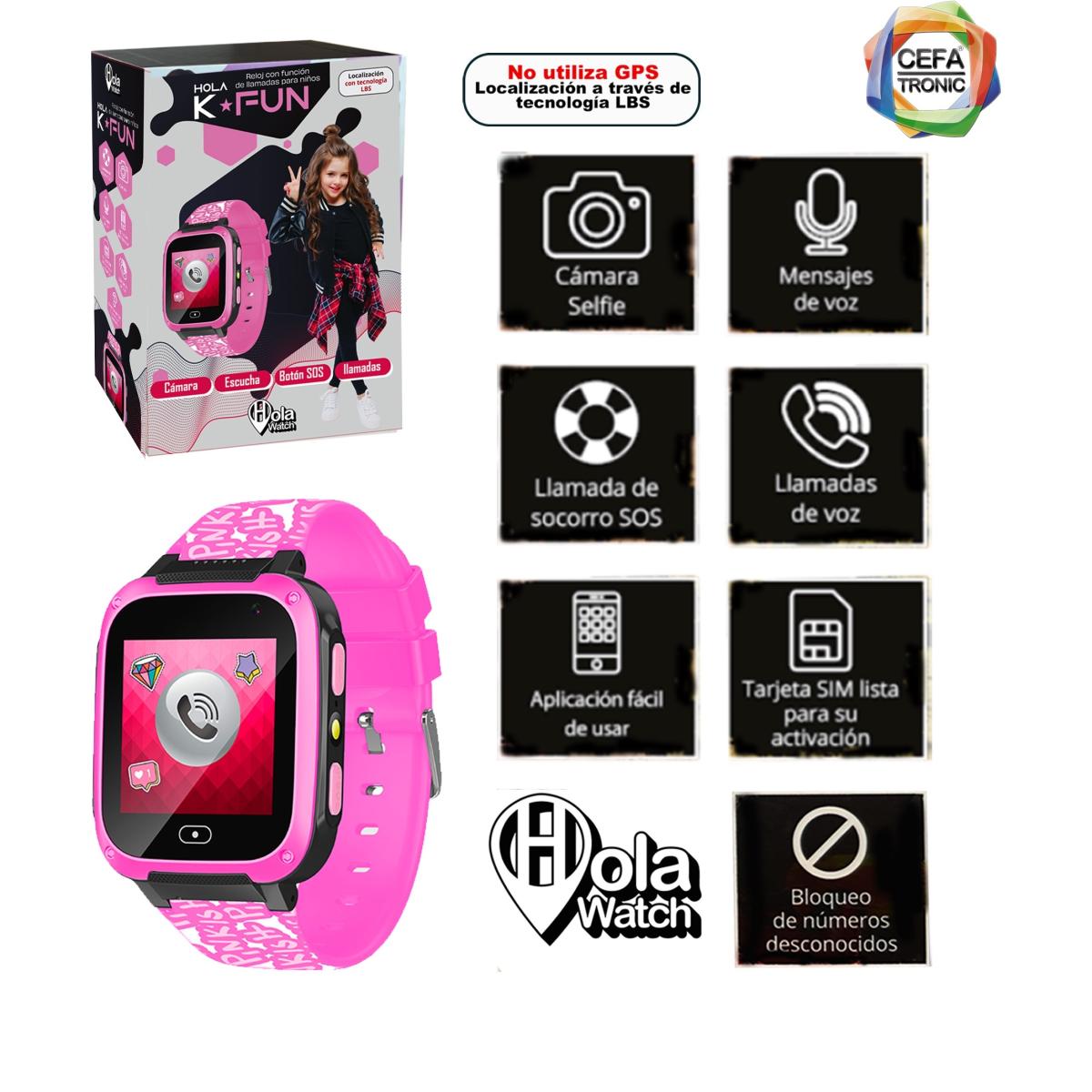 Imagen 7 de Reloj Inteligente Holawatch K-Fun Blanco Y Rosa Cefa Tronic