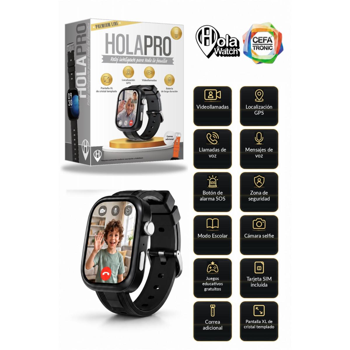Imagen 13 de Reloj Inteligente Holawatch Pro Negro Cefa Tronic