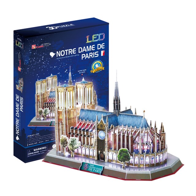 Imagen 0 de Rompecabezas 3D Notre Dame de París con luz LED
