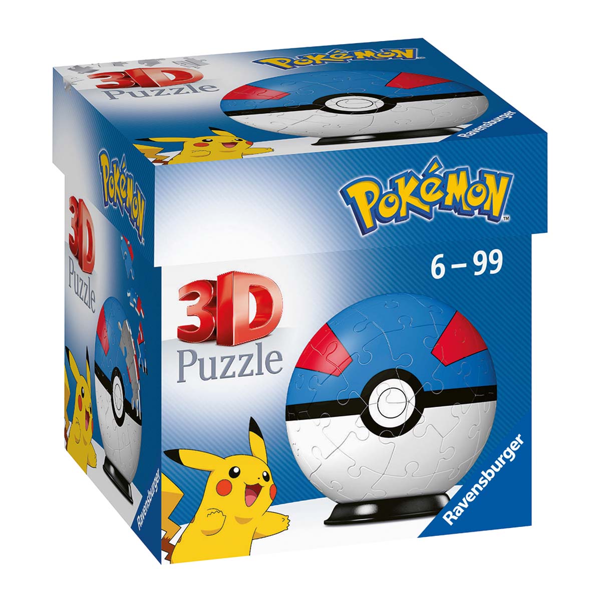 Puzzle 3D Pokémon Great ball 54 piezas 1