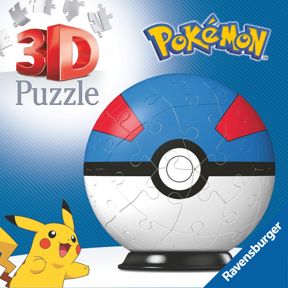 Puzzle 3D Pokémon Great ball 54 piezas 3