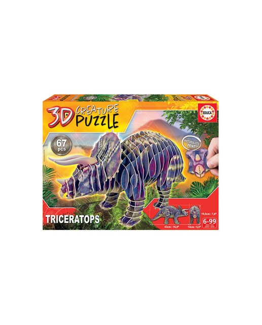Imagem 0 de Puzzle Triceratops 3D Creature