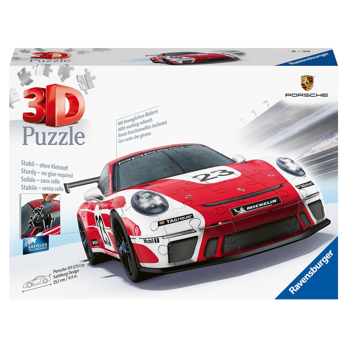 Puzzle 3D - Porsche 911 Gt3 Cup Salzburg Ravensburger 3