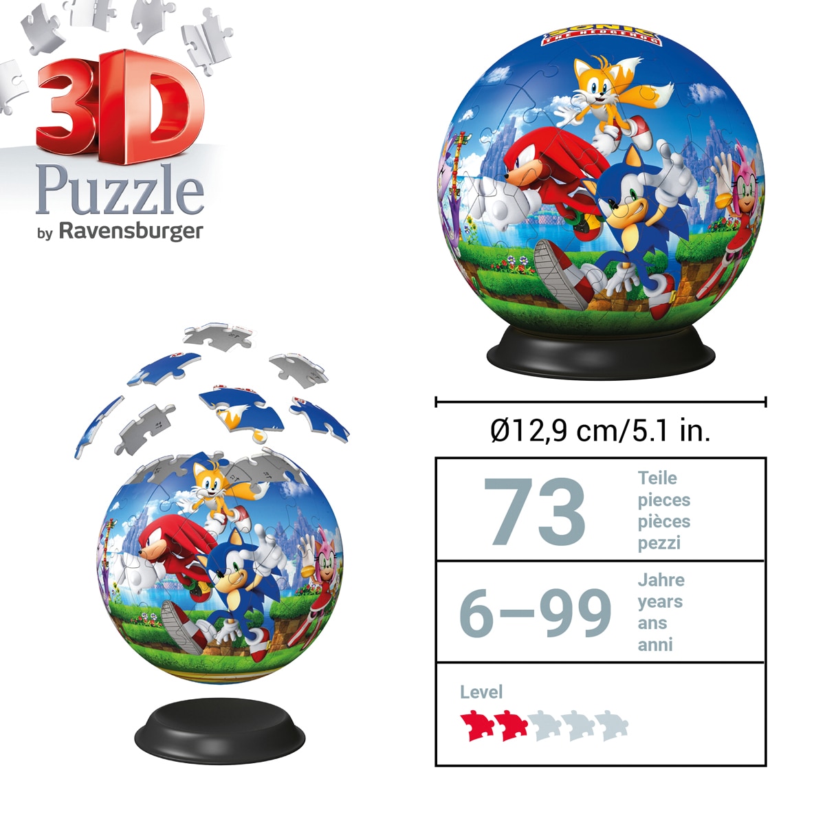 Puzzle 3D - Puzzleball Sonic The Hedgehog - Ravensburger 3