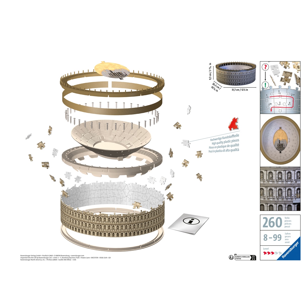 Puzzle 3D - Coliseo Romano 216P - Ravensburger 3