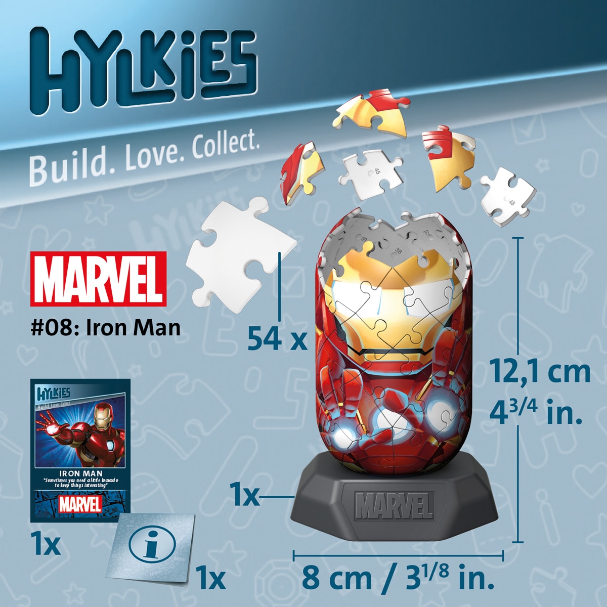 Puzzle 3D Hylkies Marvel: Iron Man Ravensburger 3