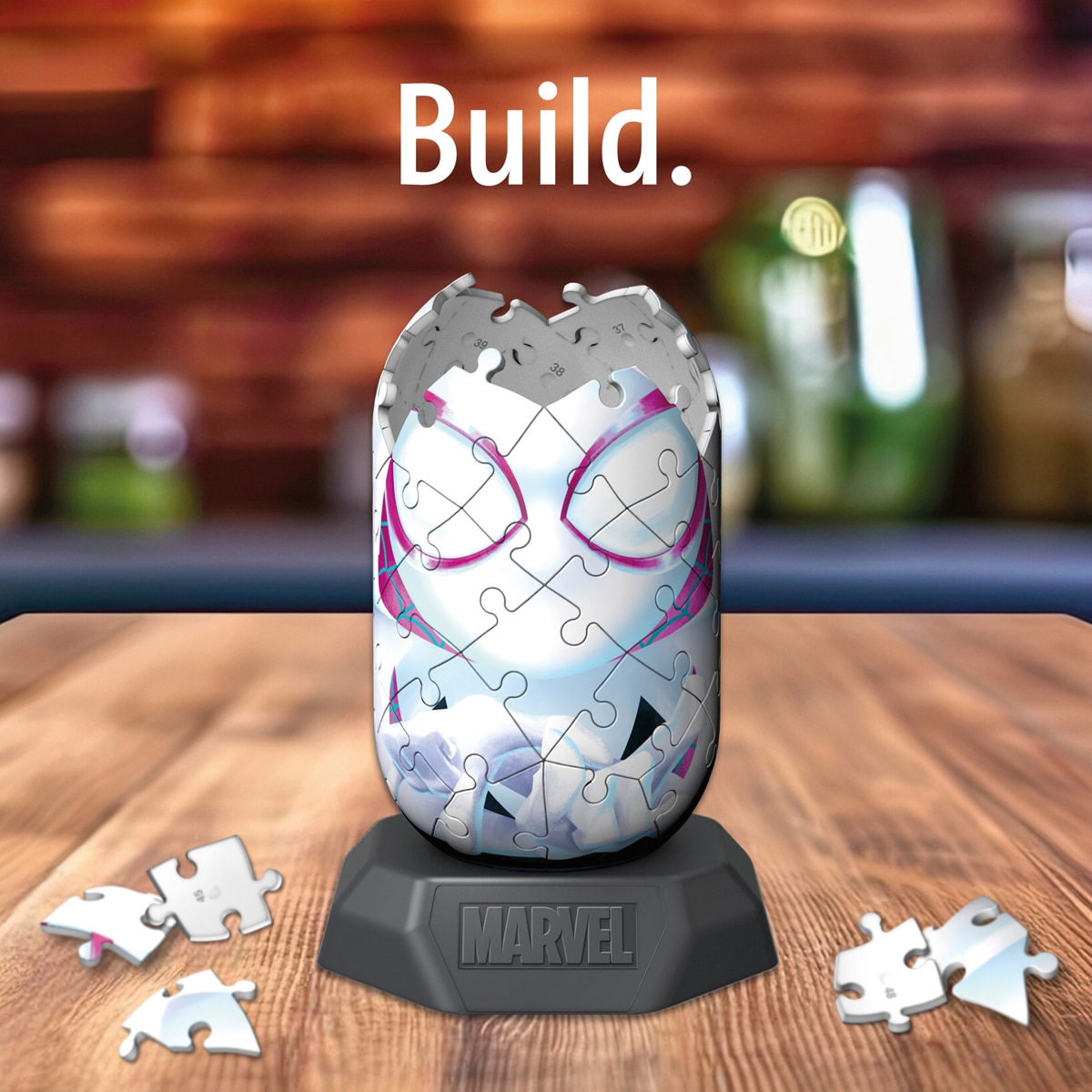 Puzzle 3D Hylkies Marvel: Ghost Spider Ravensburger 4