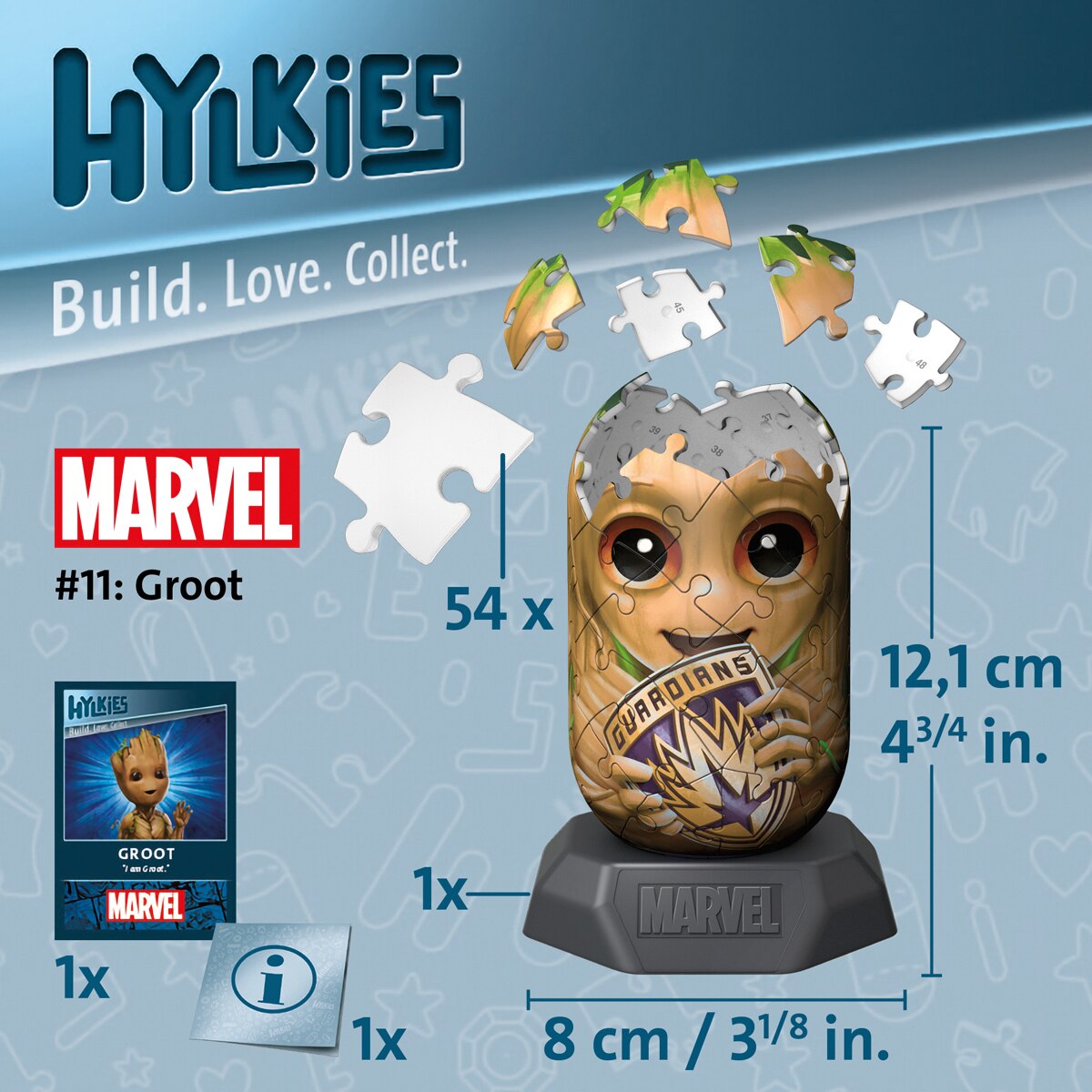 Puzzle 3D Hylkies Marvel: Groot Ravensburger 3