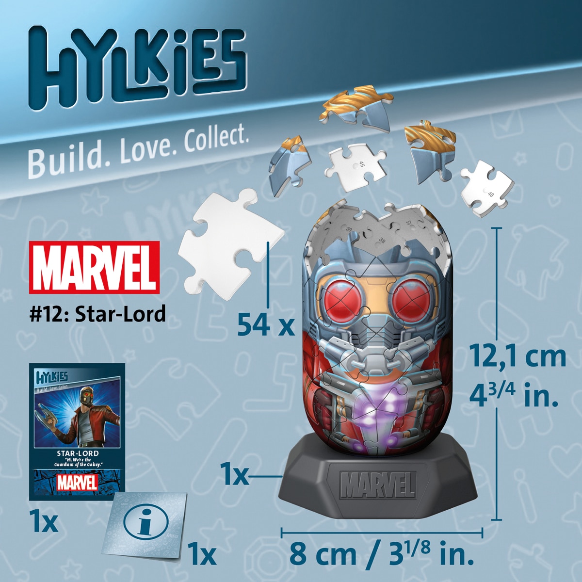 Puzzle 3D Hylkies Marvel: Star Lord Ravensburger 3