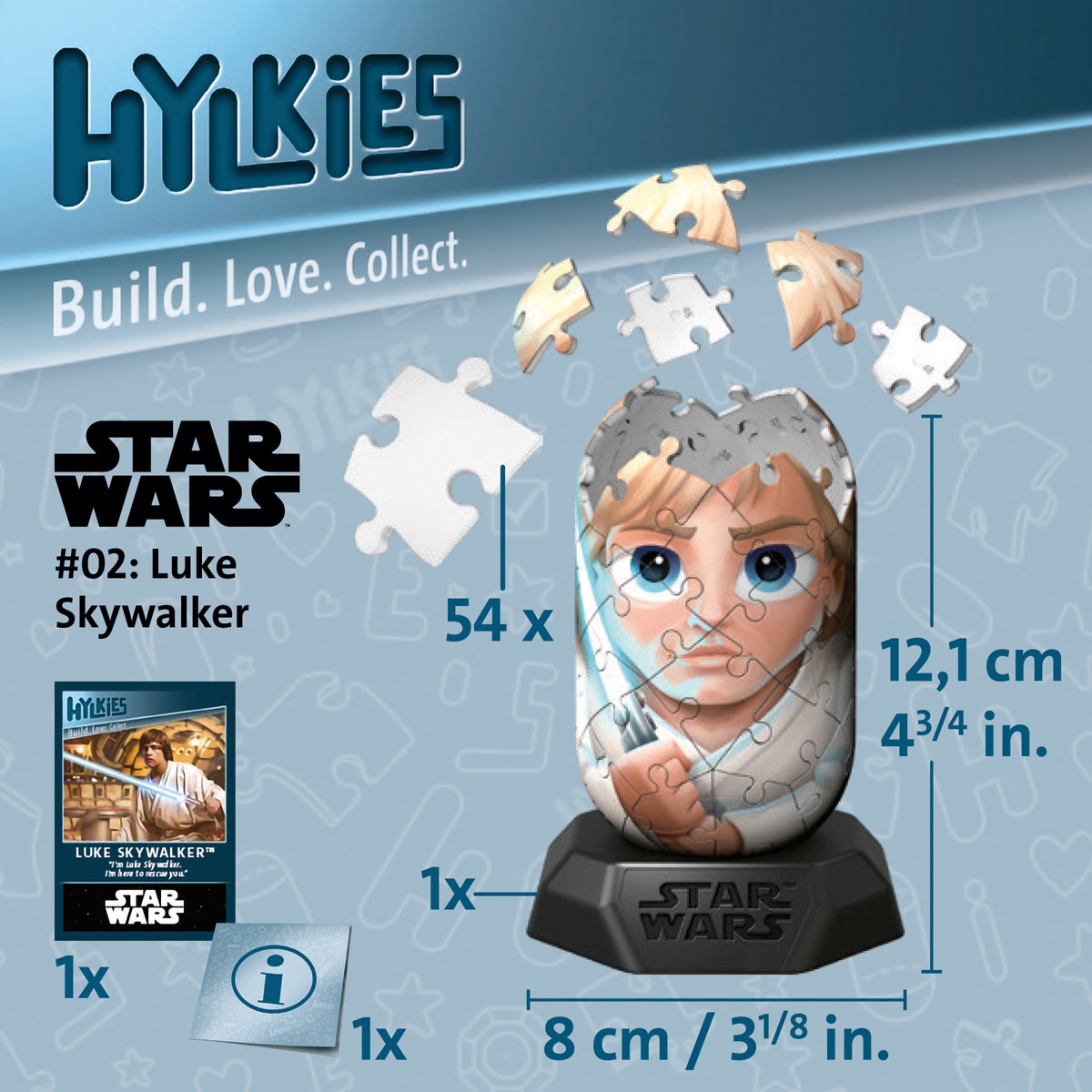 Puzzle 3D Hylkies Star Wars: Luke Skywalker Ravensburger 3