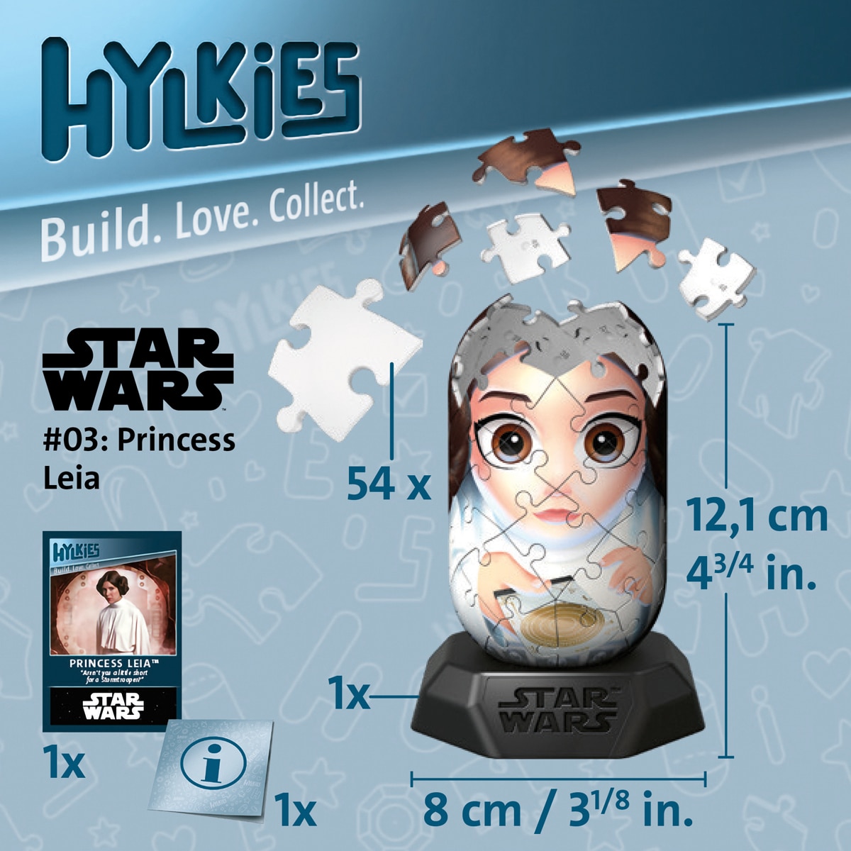 Puzzle 3D Hylkies Star Wars: Princesa Leia Ravensburger 3