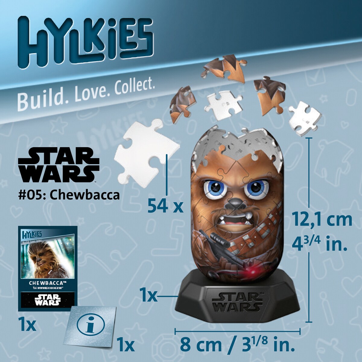 Puzzle 3D Hylkies Star Wars: Chewbecca Ravensburger 3