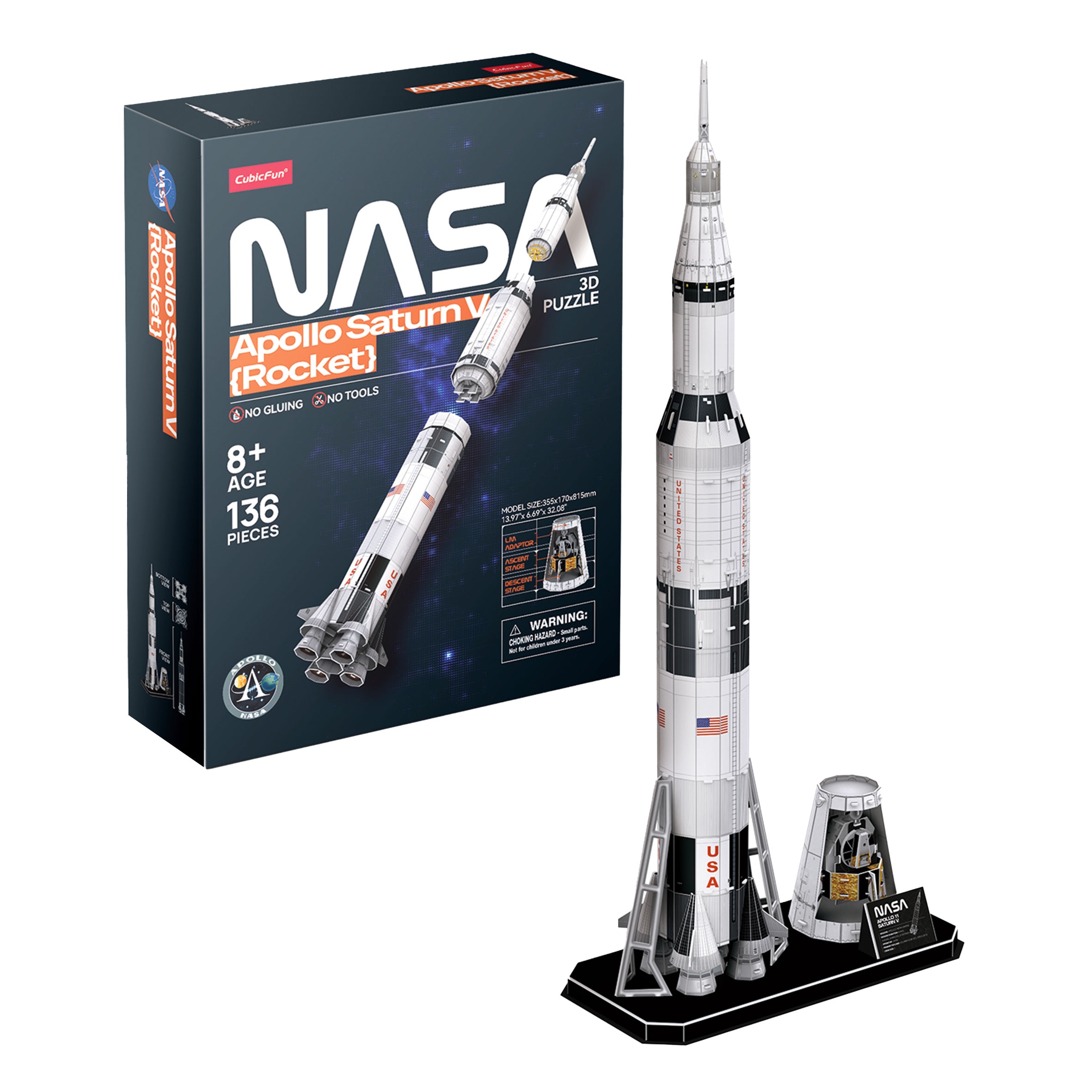 Puzzle 3D Cohete Saturno V 2