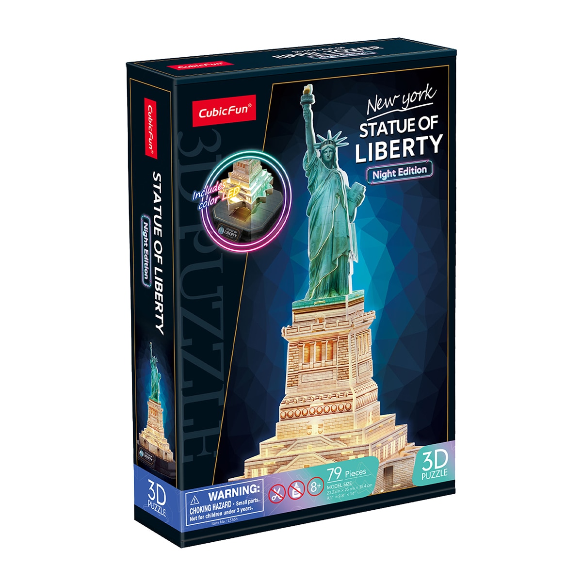 Imagen 0 de Puzzle 3D Night Edition Estatua Libertad