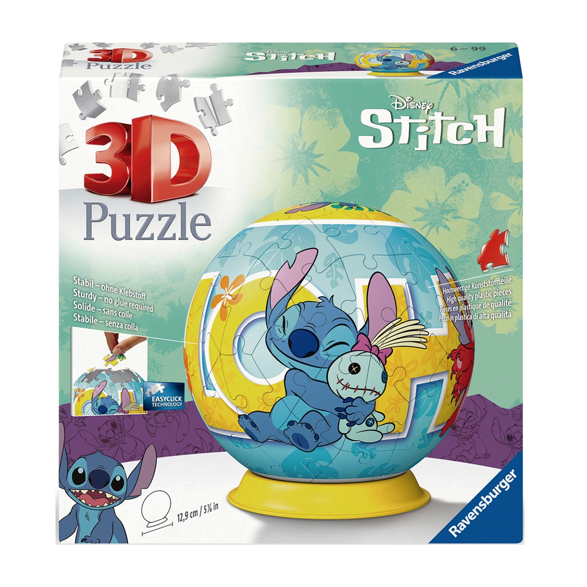 Imagen 0 de Puzzleball 3D 72 Pzs Stitch Ravensburguer
