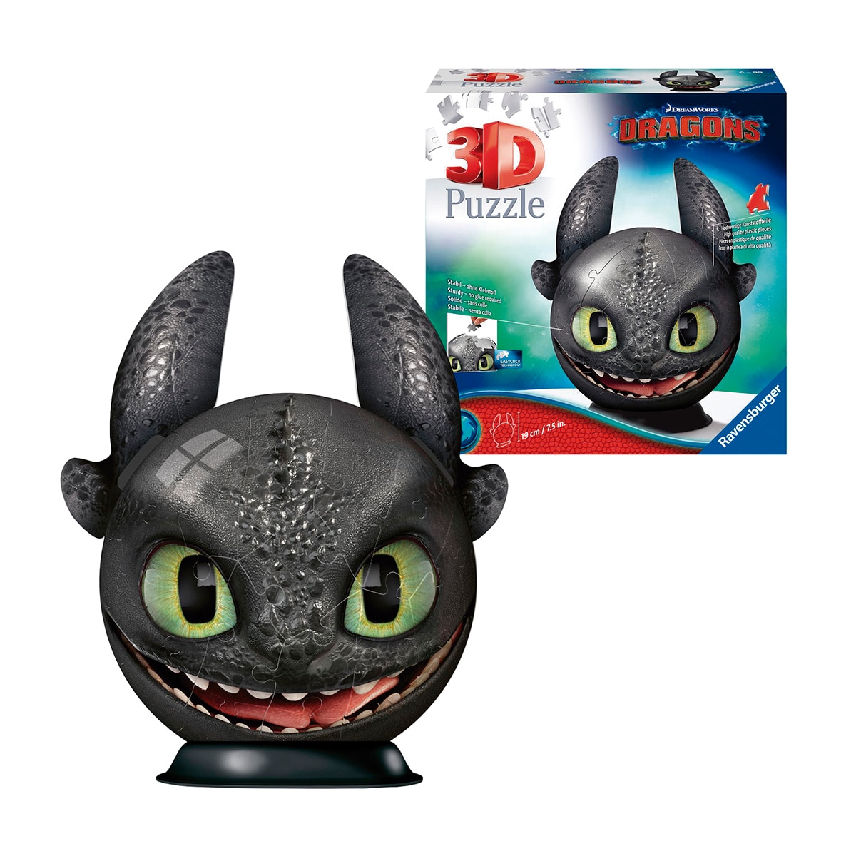 Imagen 0 de Puzzle 3D Dragon Trainer con orejas Disney Ravensburger