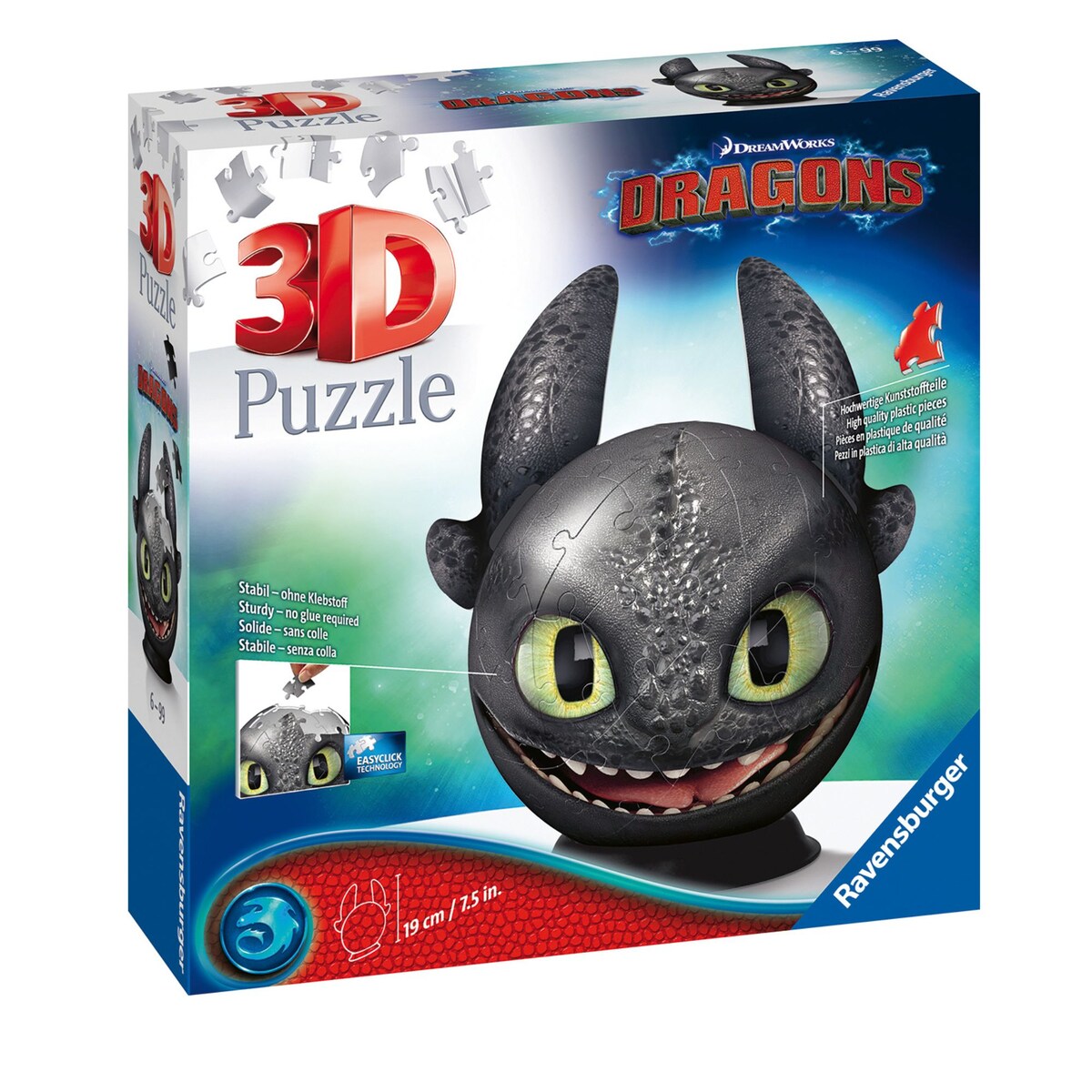 Puzzle 3D Dragon Trainer con orejas Disney Ravensburger 4