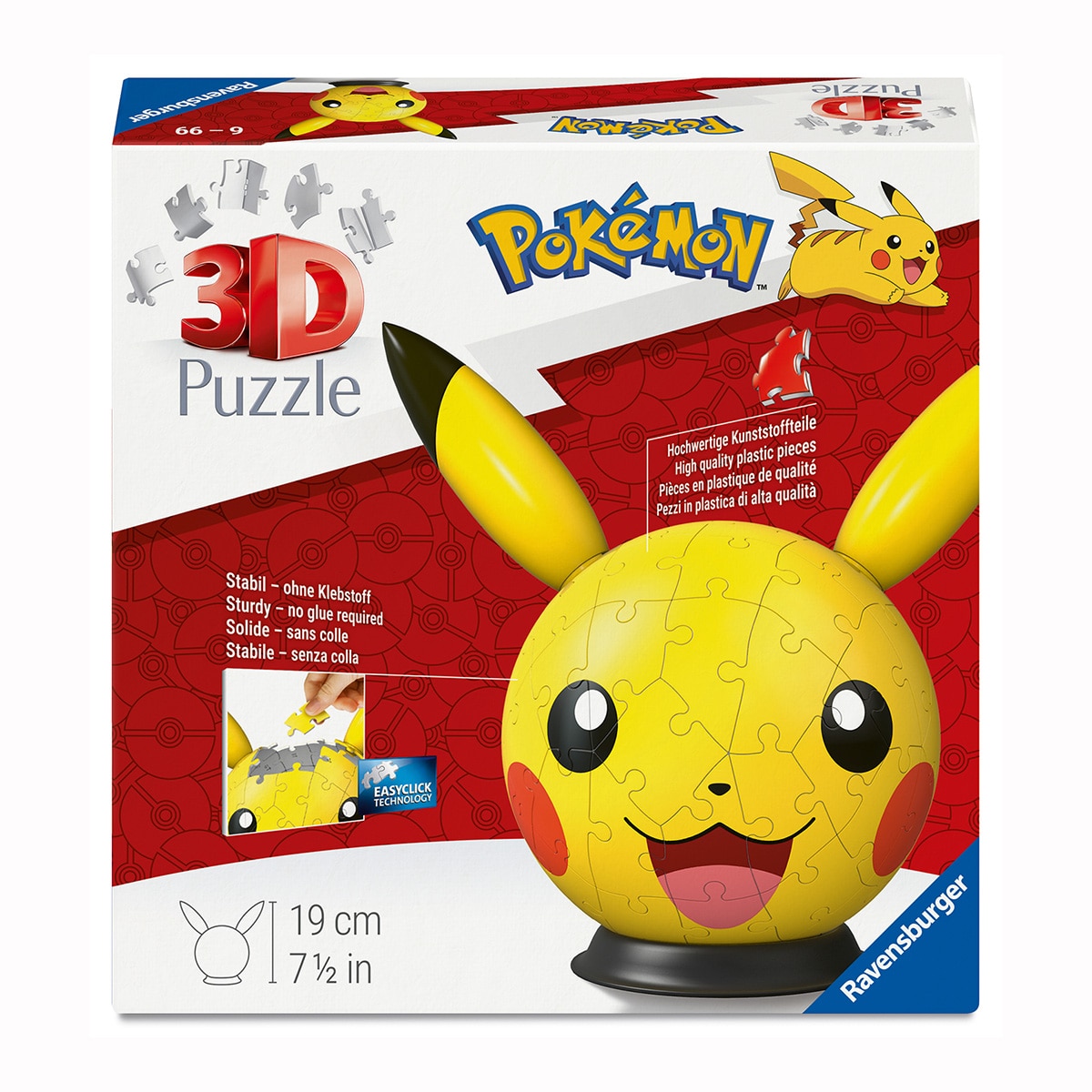 Puzzle 3D Puzzle 3D Pikachu con orejas Pokémon Ravensburger 1