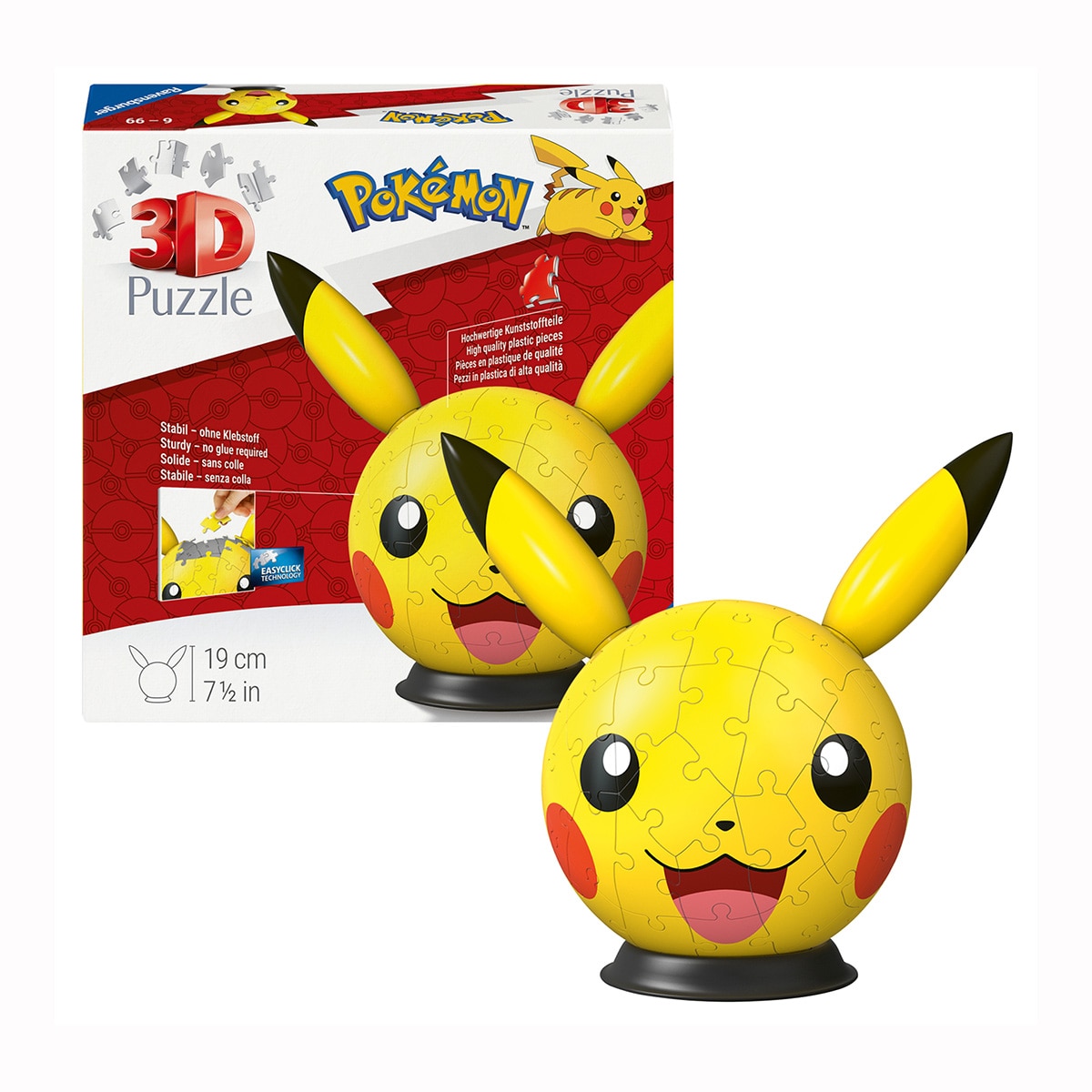 Puzzle 3D Puzzle 3D Pikachu con orejas Pokémon Ravensburger 2