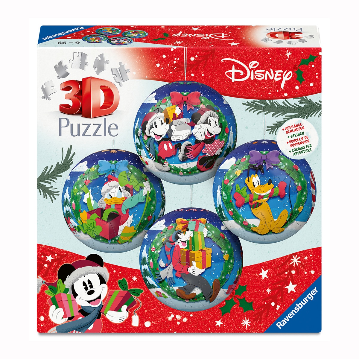 Puzzle 3D Puzzle 3D Set de bolas de Navidad Disney Ravensburger 1
