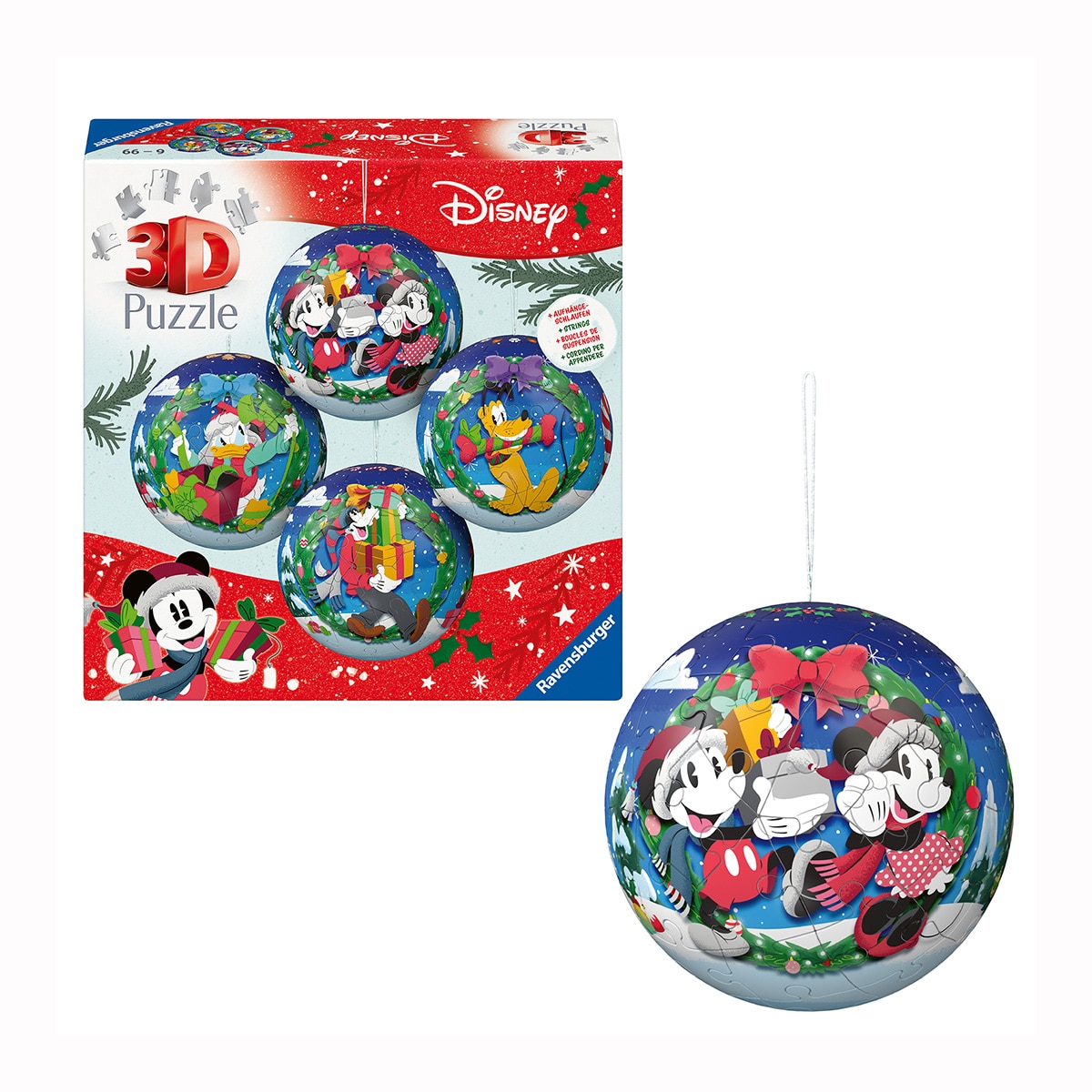 Puzzle 3D Puzzle 3D Set de bolas de Navidad Disney Ravensburger 2
