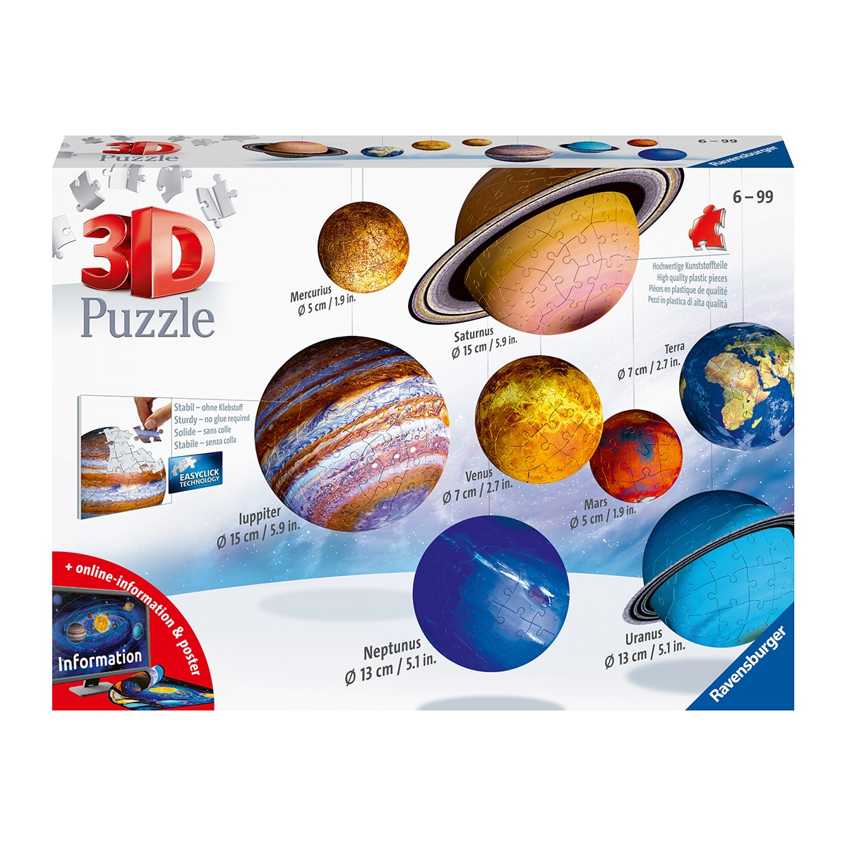 Puzzle 3D El sistema planetario Ravensburger 1