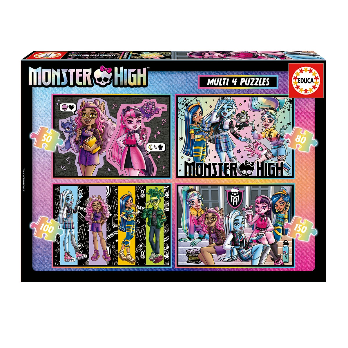 Puzzle Multi 50-80-100-150 Piezas Monster High Educa Borrás 1