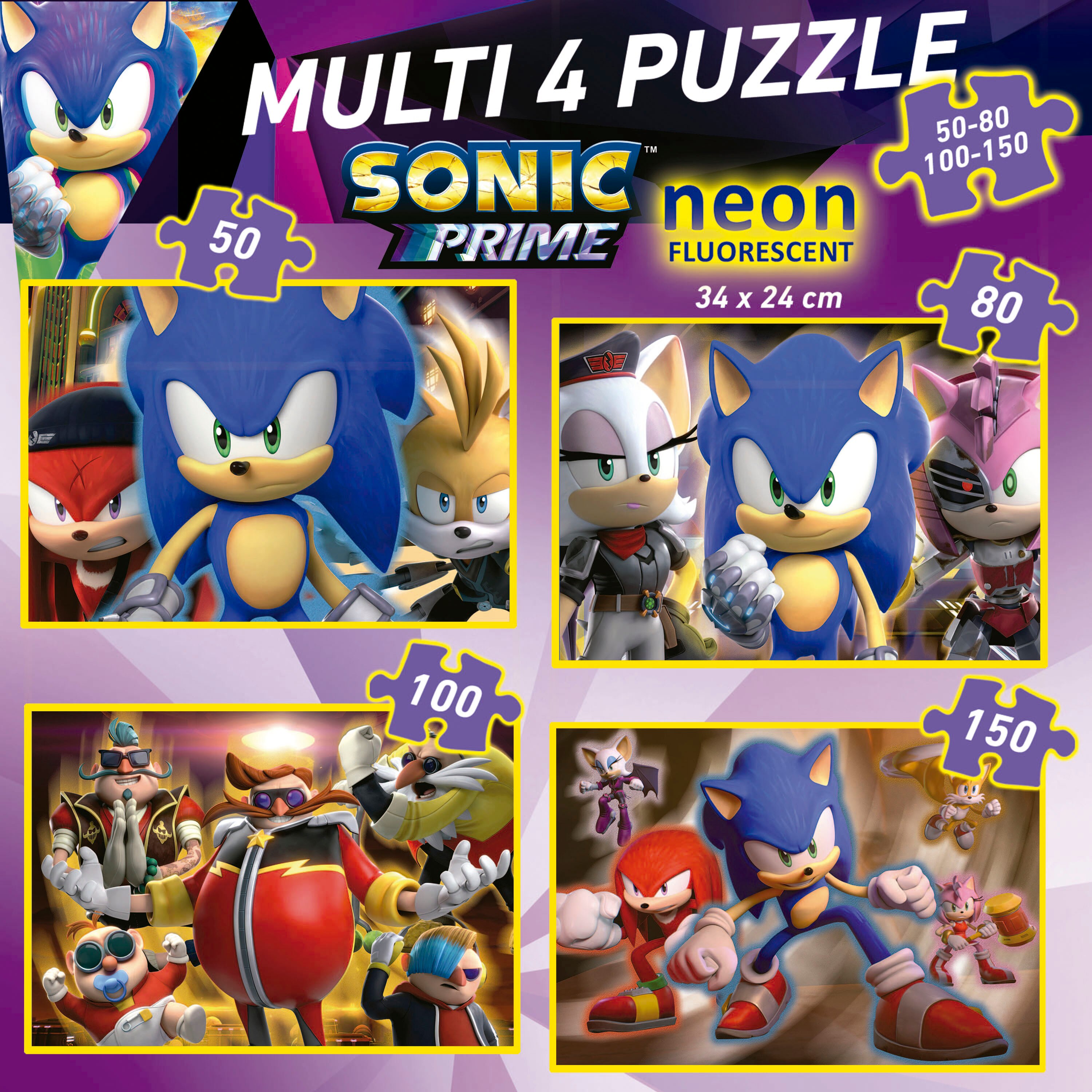 Puzzle Multi 50-80-100-150 Piezas Sonic Neon Educa Borrás 2
