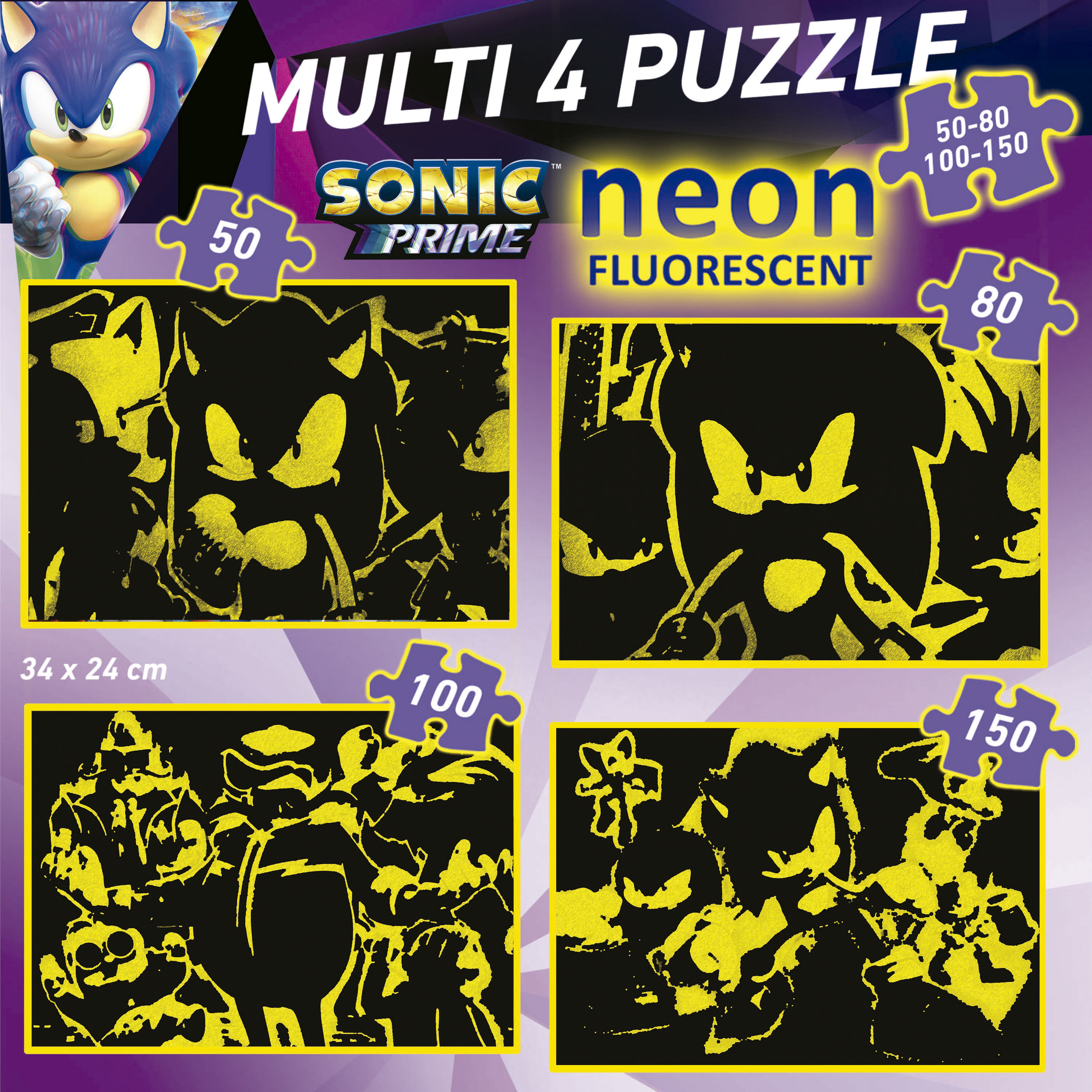 Puzzle Multi 50-80-100-150 Piezas Sonic Neon Educa Borrás 3