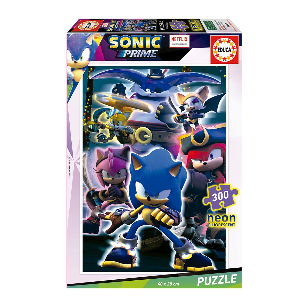 Puzzle 300 Peças Sonic Neon Educa Borrás 1