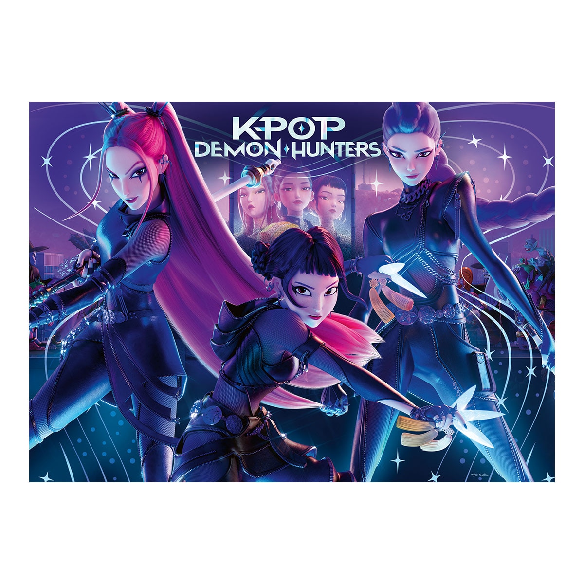 Puzzle Infantil 4X100 piezas K Pop Demon Hunters Ravensburger 5