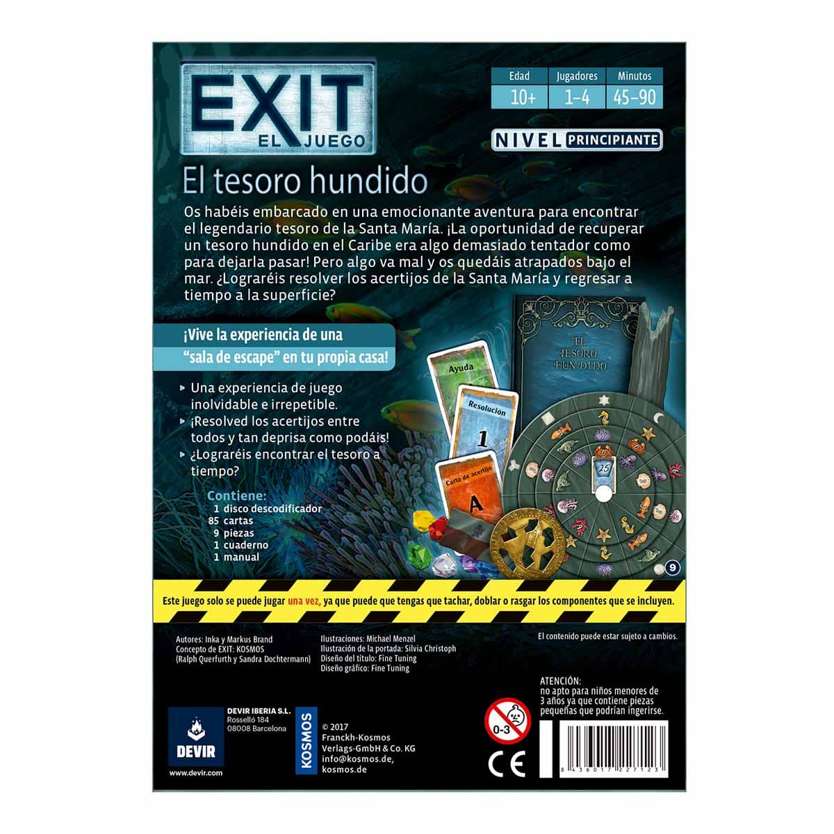 Juego de cartas Exit Escape Room: El tesoro hundido 2