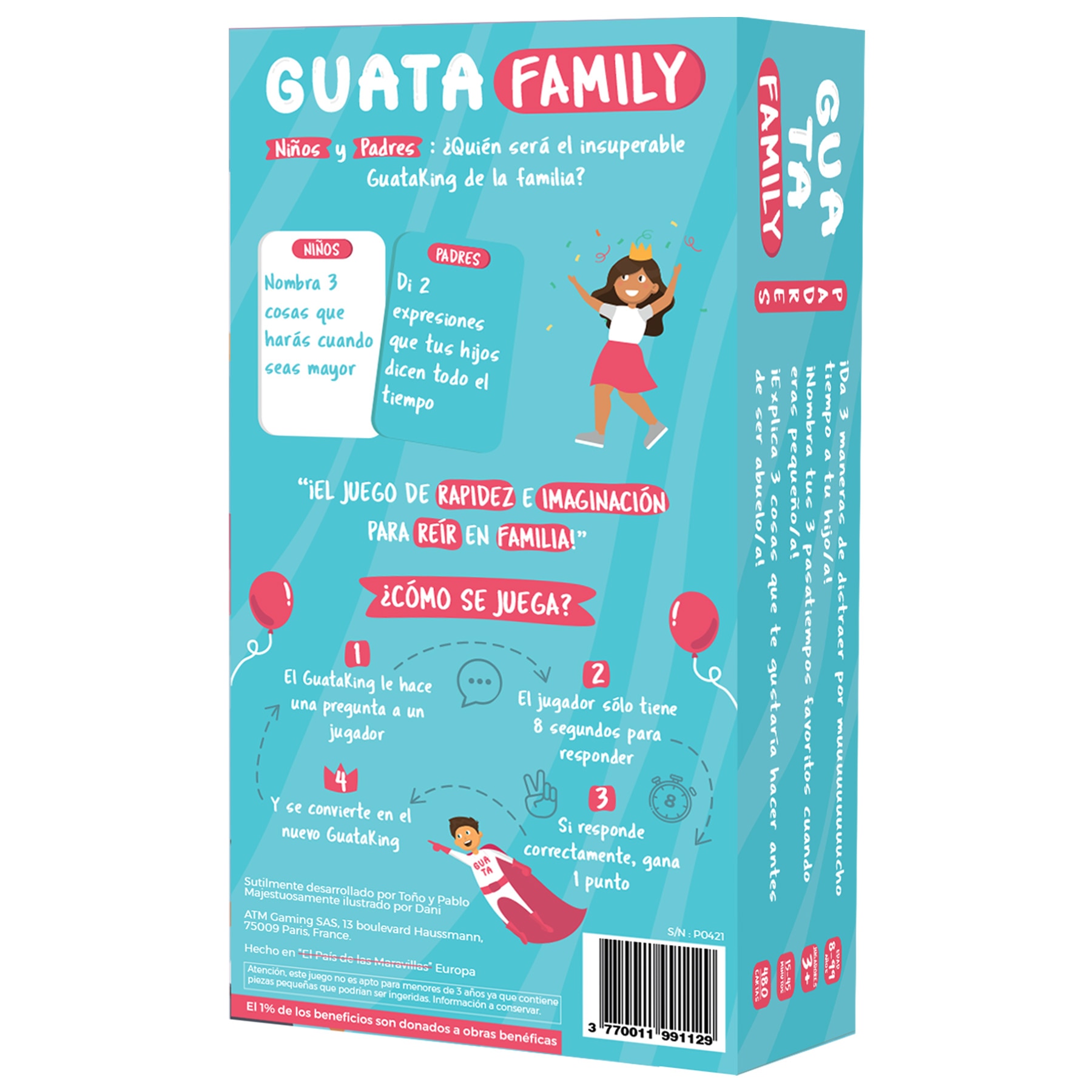 Juego de cartas Guatafamily niños&padres Asmodee 4