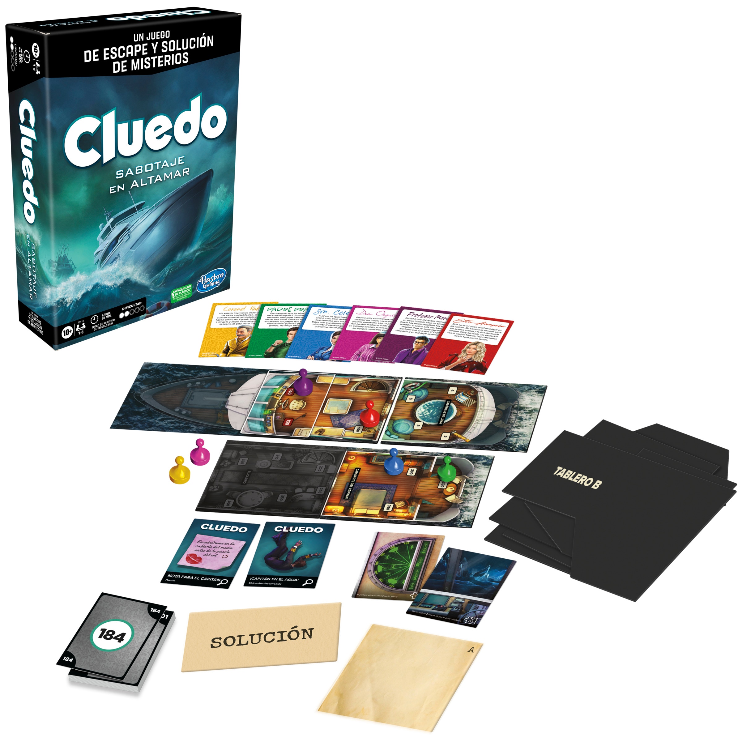 Juego de mesa Cluedo Sabotaje En Altamar Hasbro Gaming 2