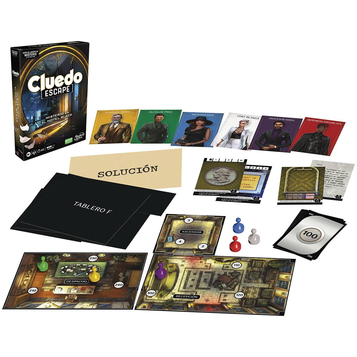 Juego de mesa Cluedo Escape Traición En El Hotel Hasbro Gaming 2