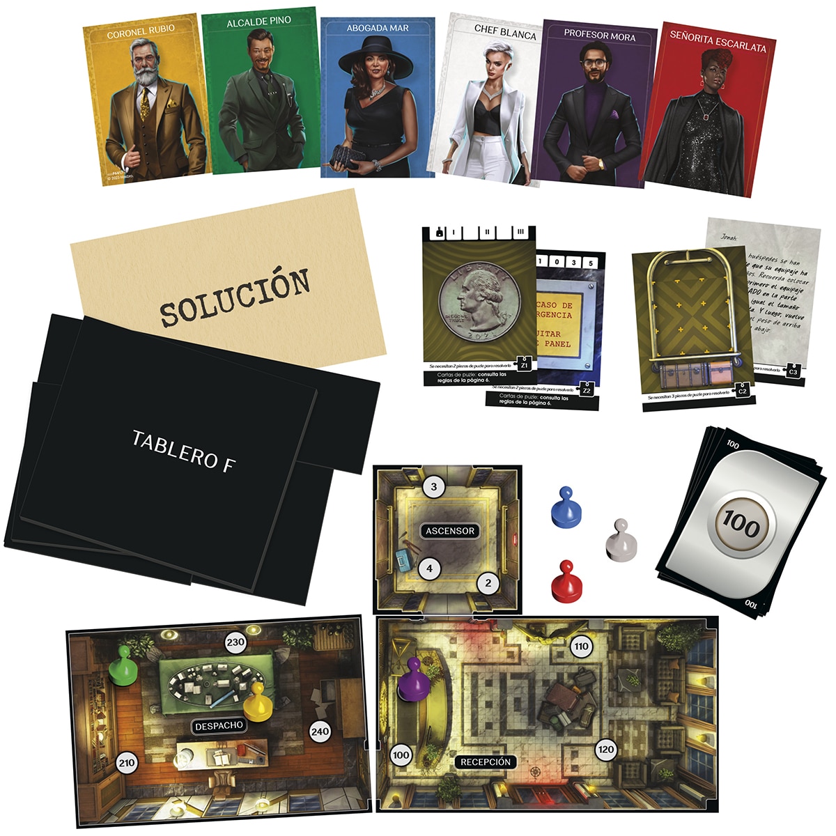 Juego de mesa Cluedo Escape Traición En El Hotel Hasbro Gaming 3
