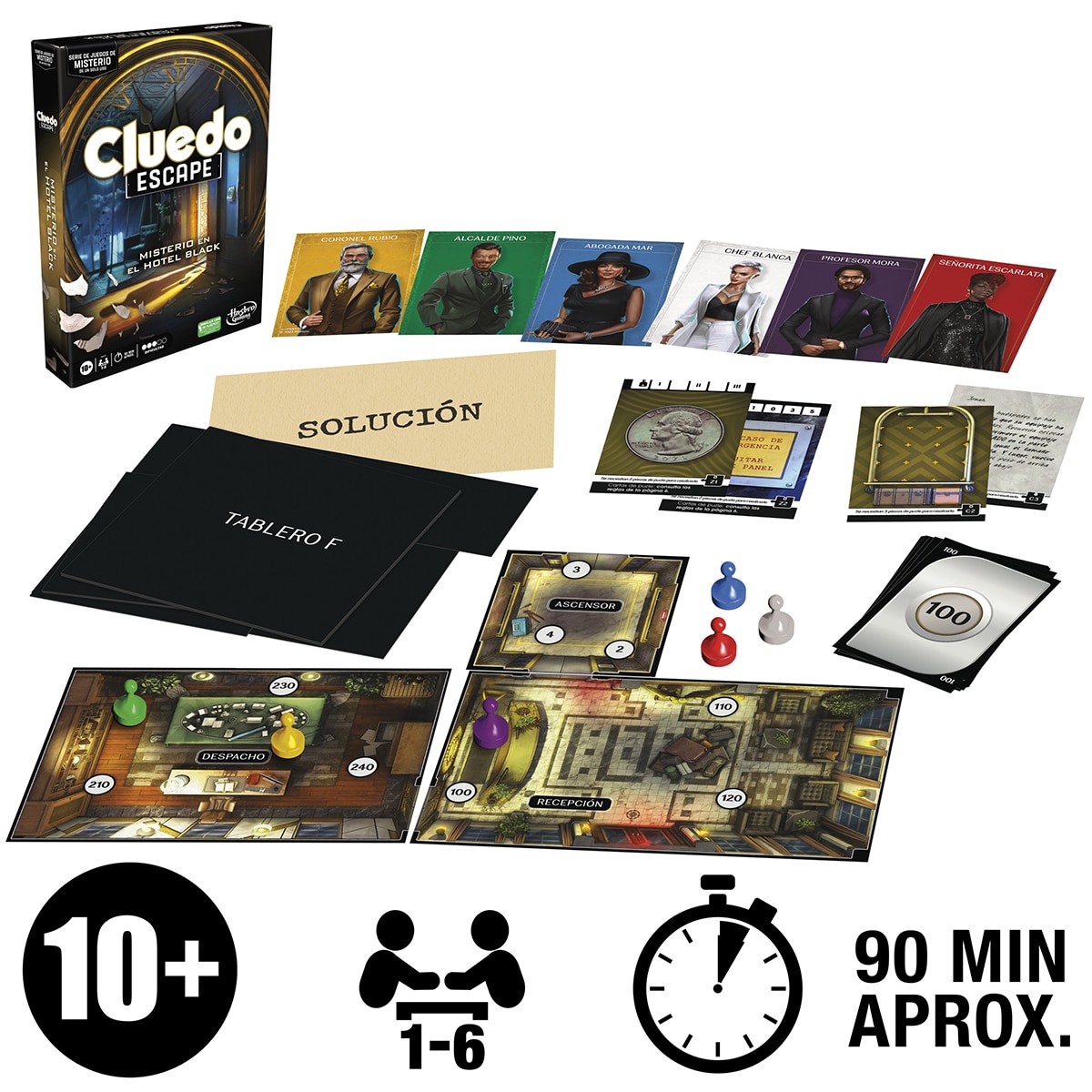 Juego de mesa Cluedo Escape Traición En El Hotel Hasbro Gaming 4