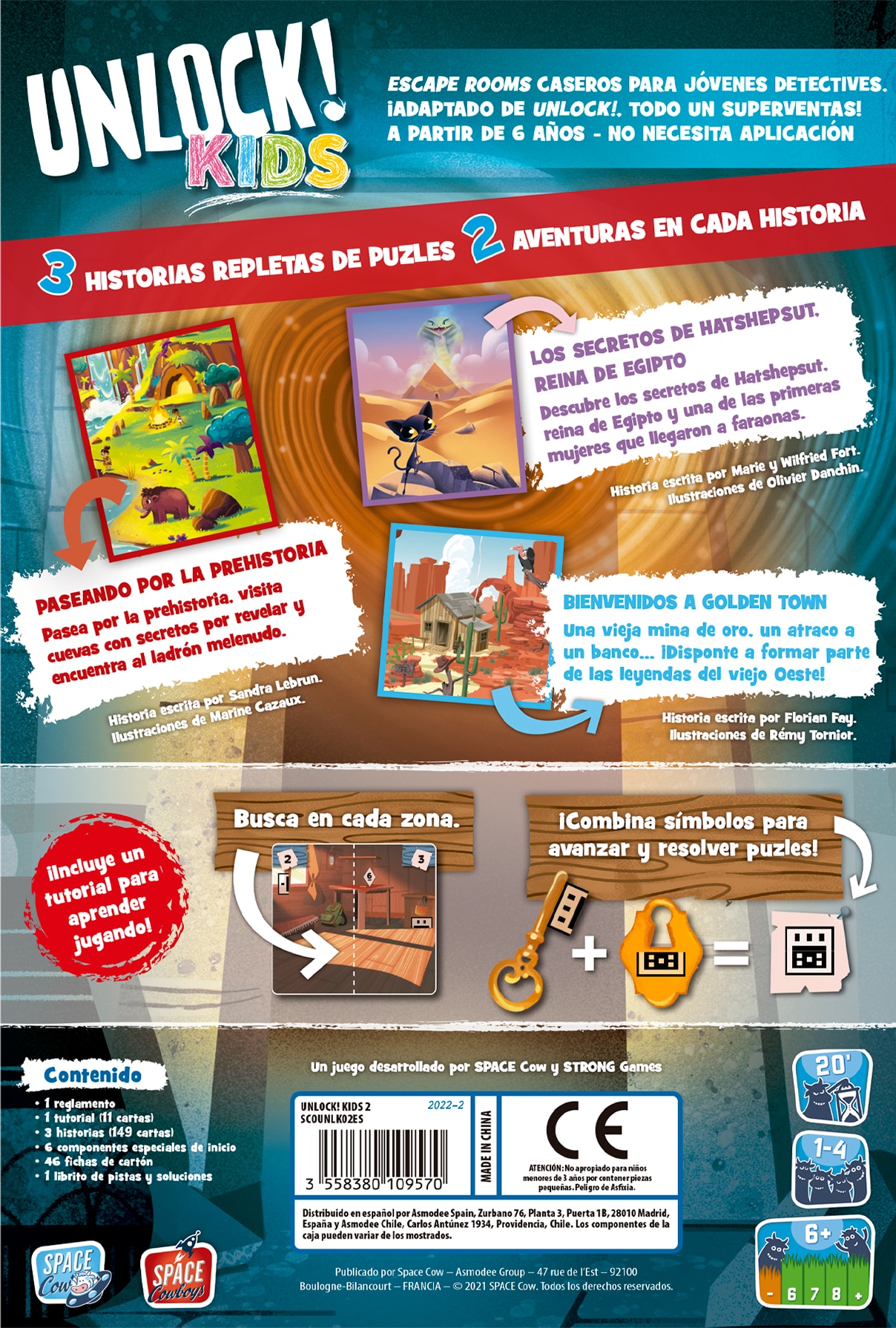 Juego de mesa Unlock! Kids Stories From The Past Asmodee 4