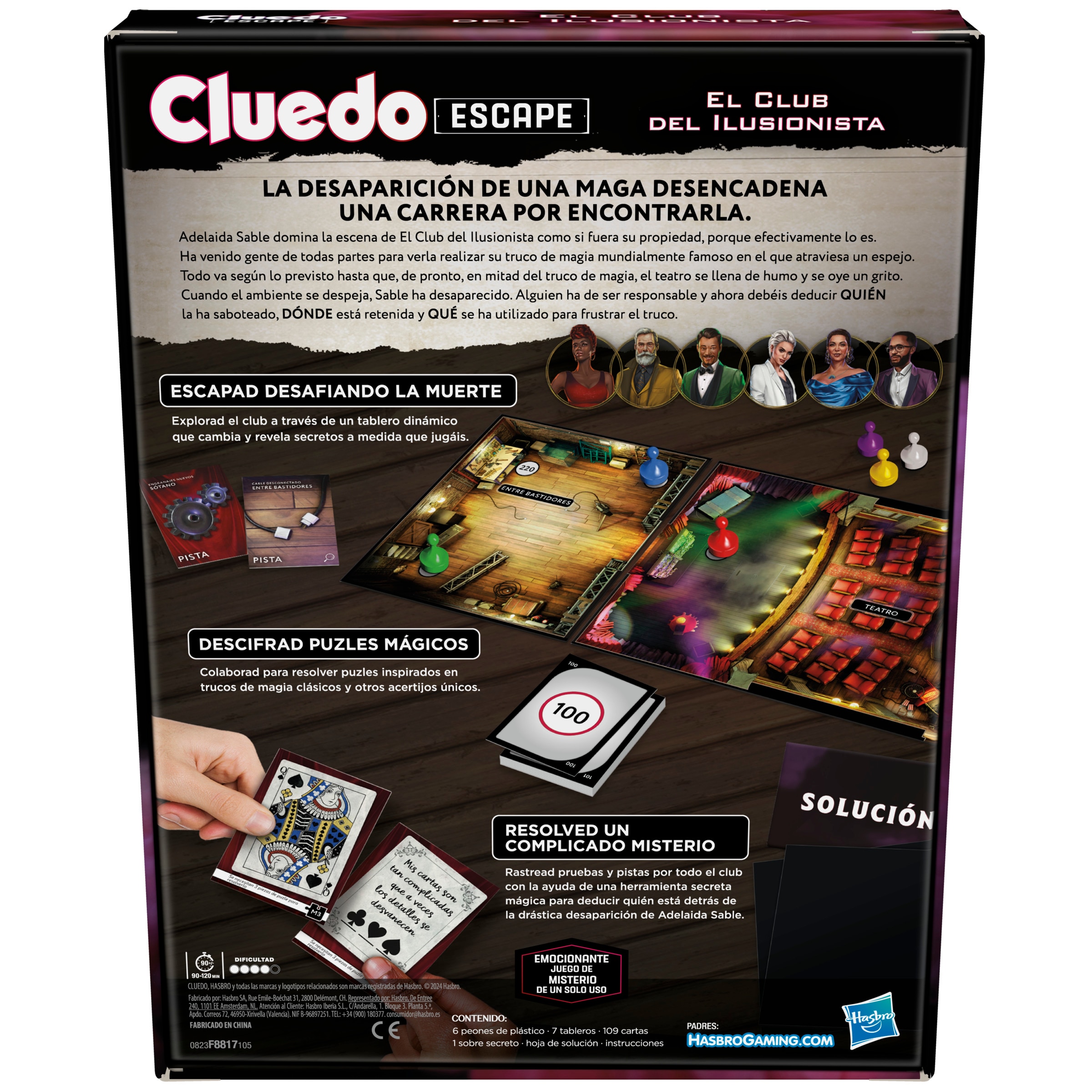 Juego de mesa Cluedo Escape: El Club del Ilusionista Hasbro Gaming 4