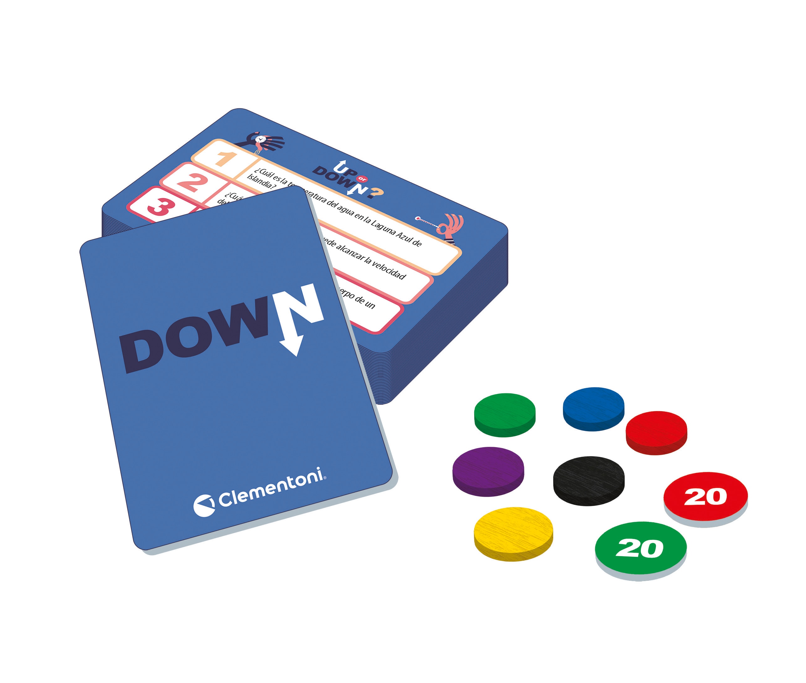 Juego de Mesa Up or Down? ¿Más o Menos? Clementoni 2
