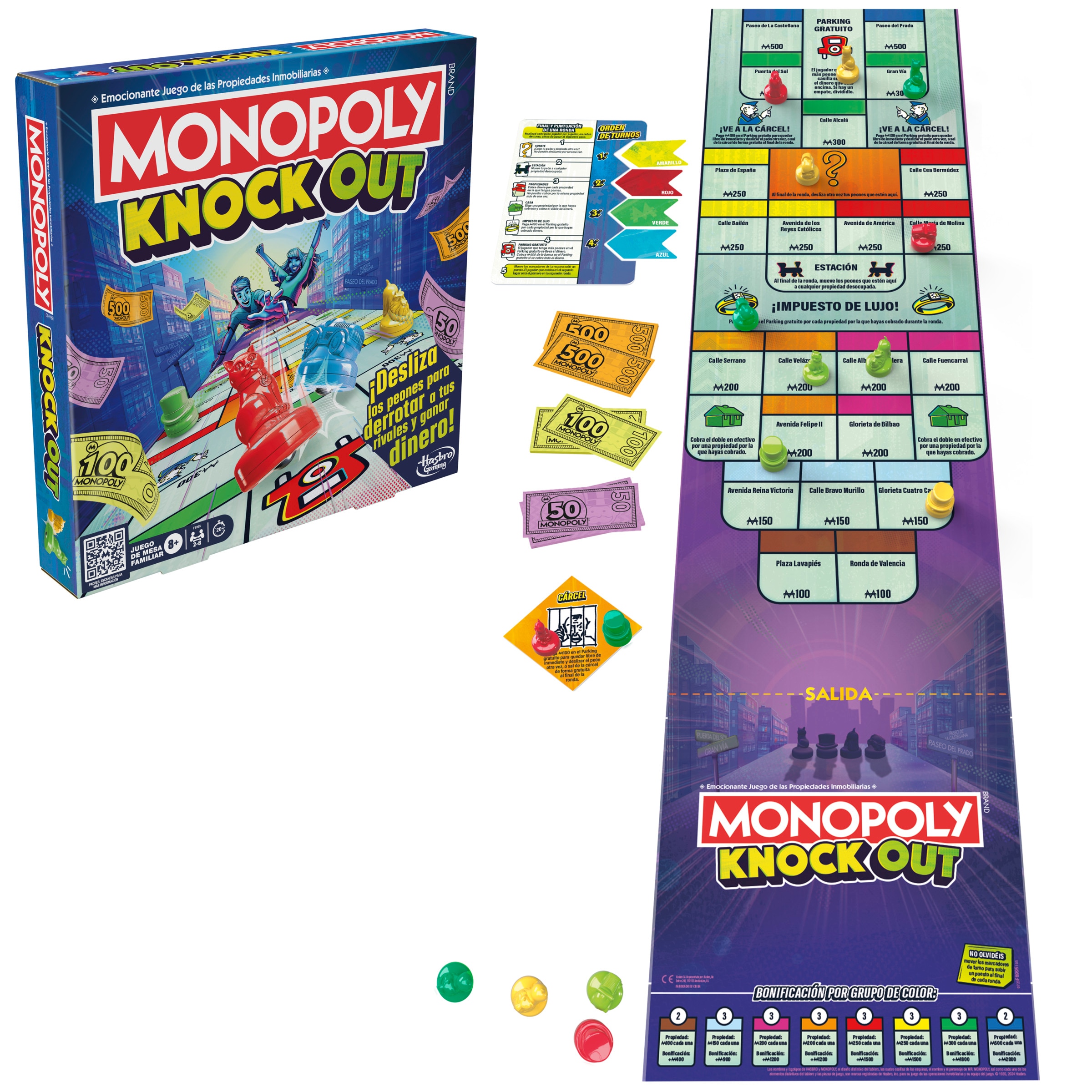 Juego de mesa Monopoly Knockout Hasbro 2