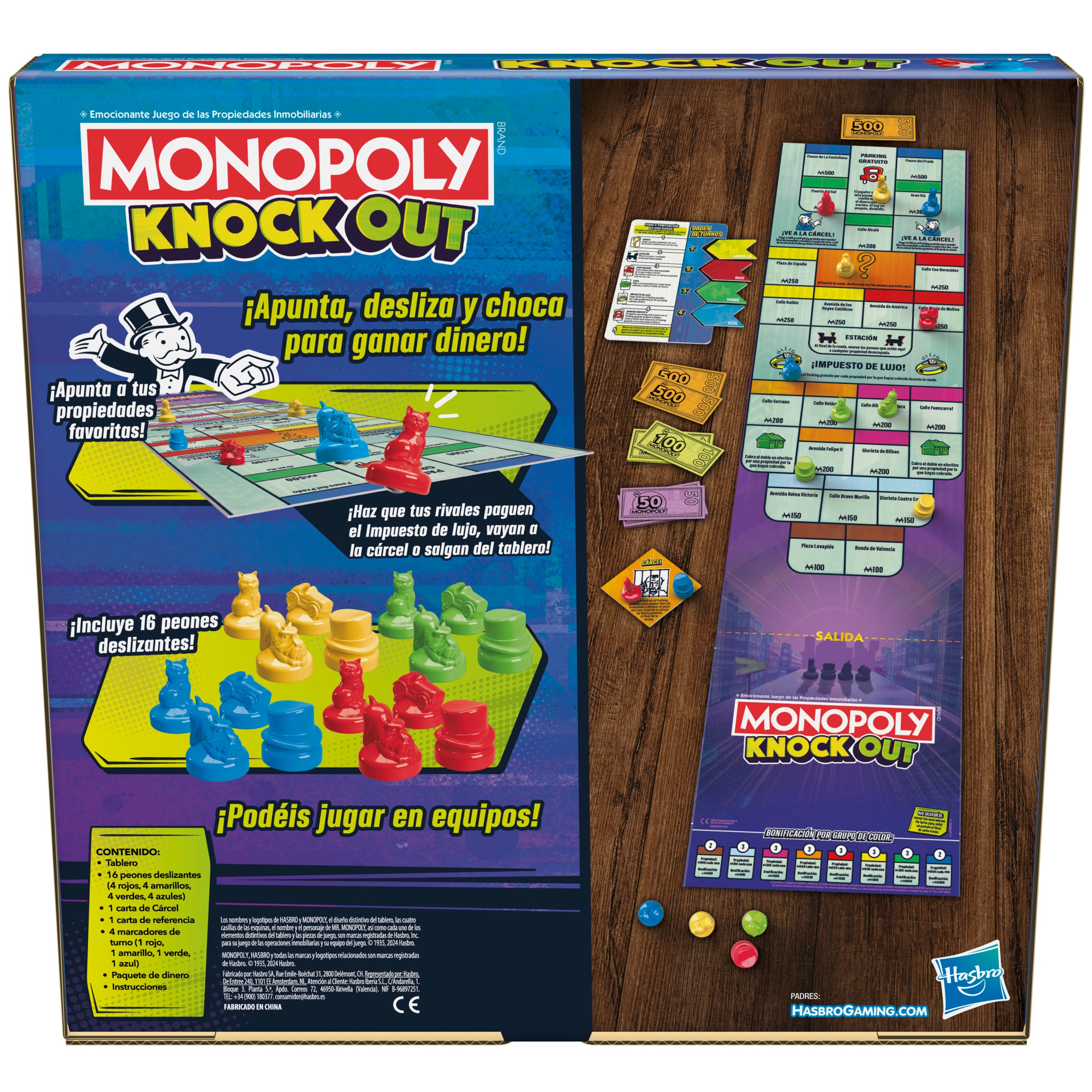 Juego de mesa Monopoly Knockout Hasbro 4