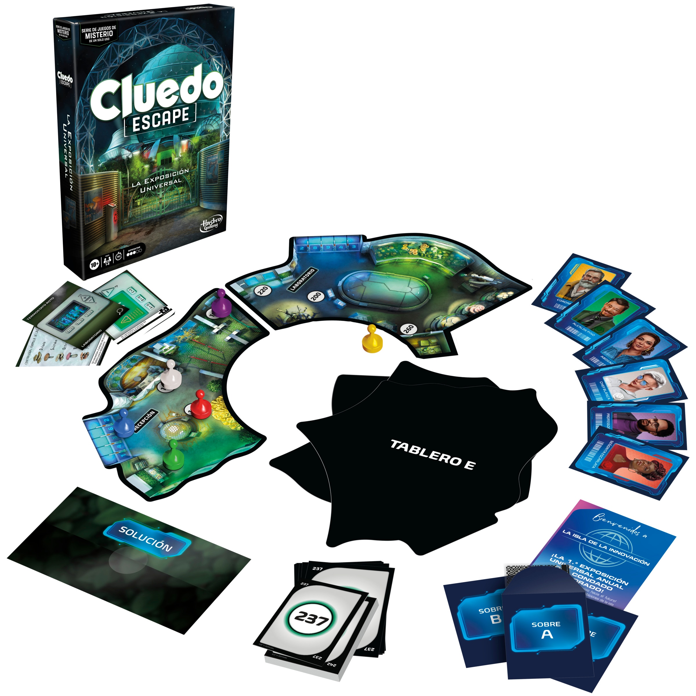 Juego de mesa Cluedo Escape: La Exposición Universal Hasbro 2