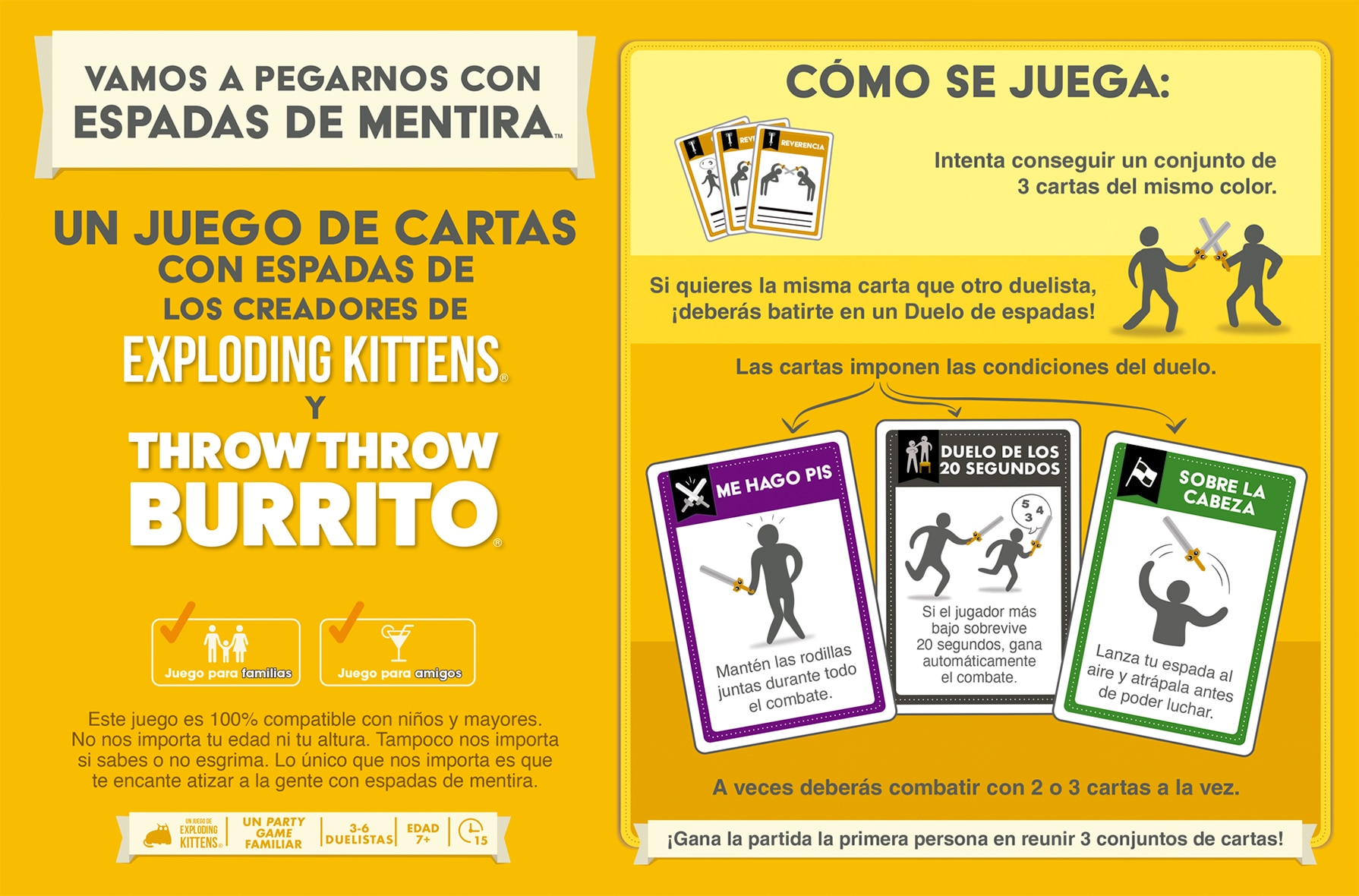 Juego de Mesa Vamos a pegarnos con espadas de mentira Asmodee 5