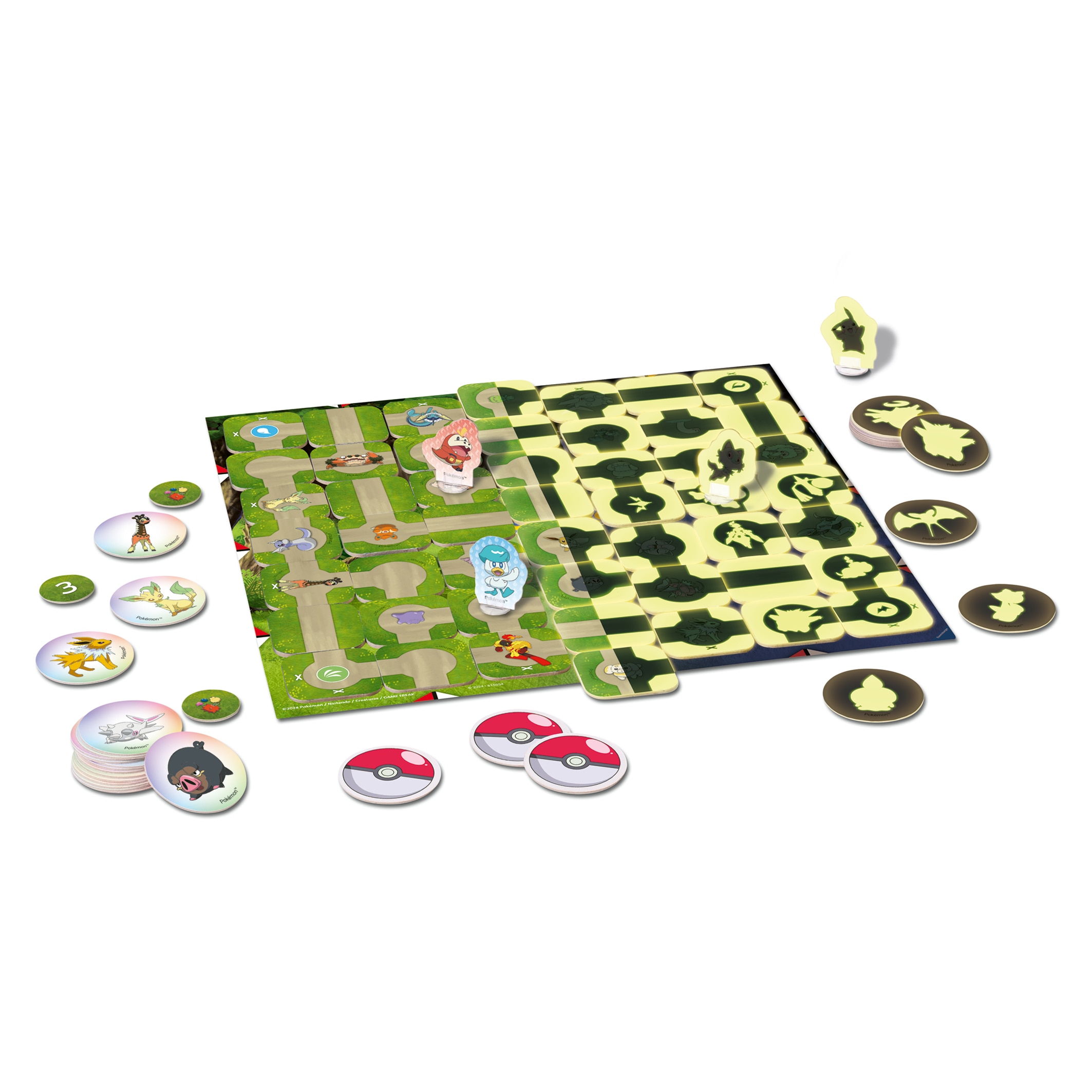 Juegos de mesa - Laberinto Pokemon Glow In The Dark Ravensburger 2