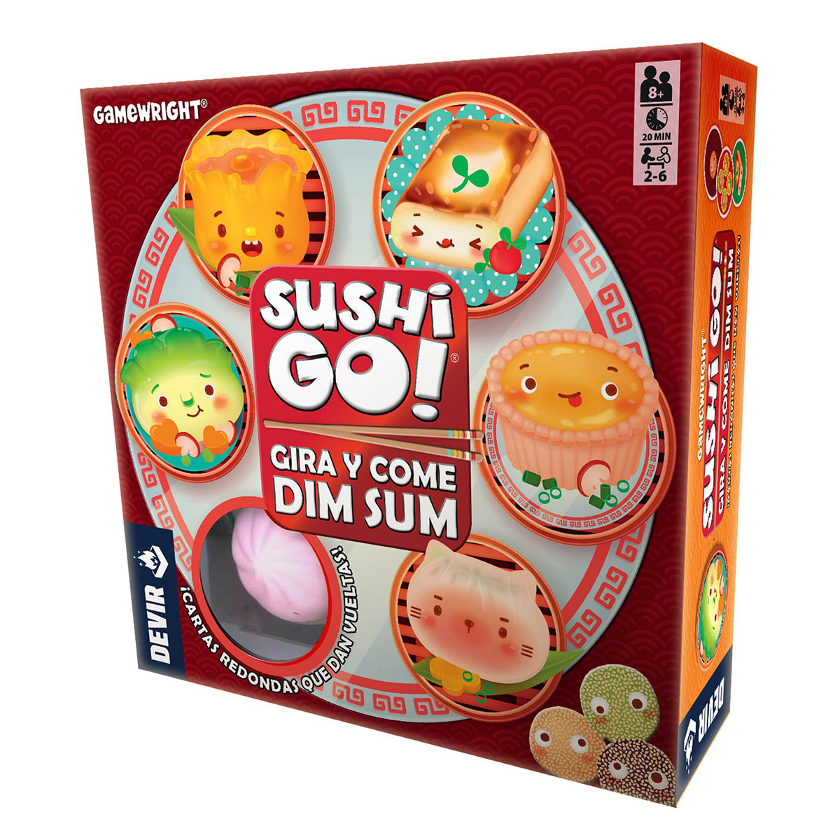 Devir - Juego de mesa Sushi Go: Gira y come Dim Sum