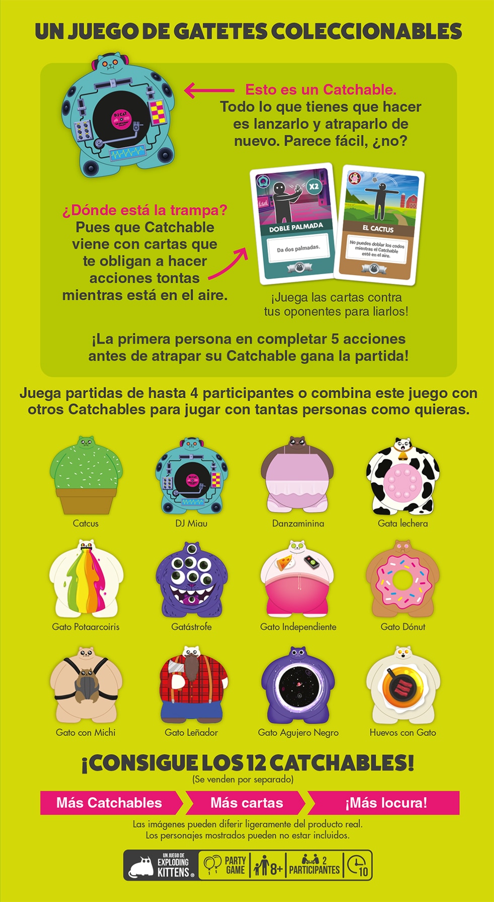 Juego de Mesa Exploding Kittens: Catchables 2-Pack 4 Asmodee 5