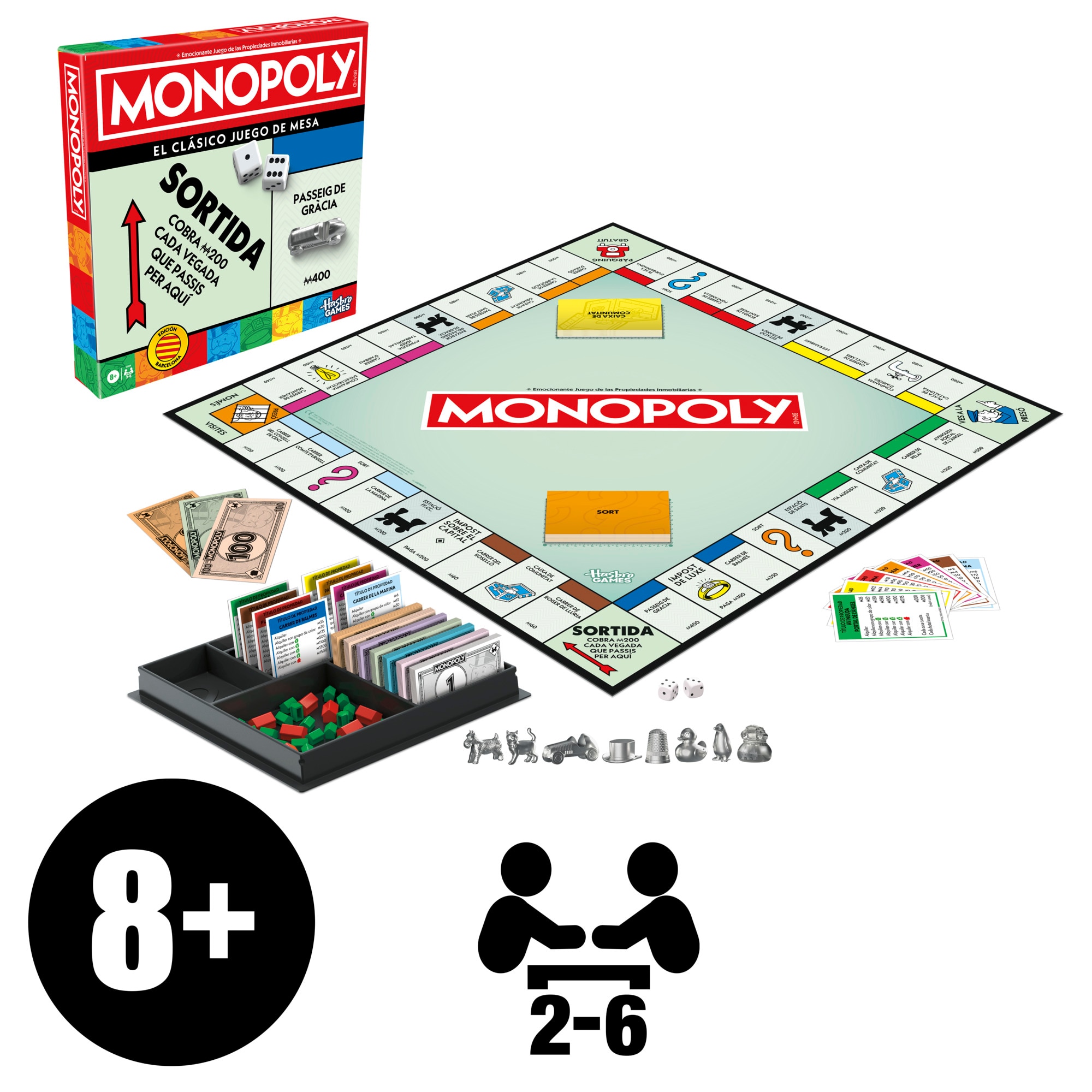 Juego de mesa Monopoly Std. Barcelona Hasbro 7
