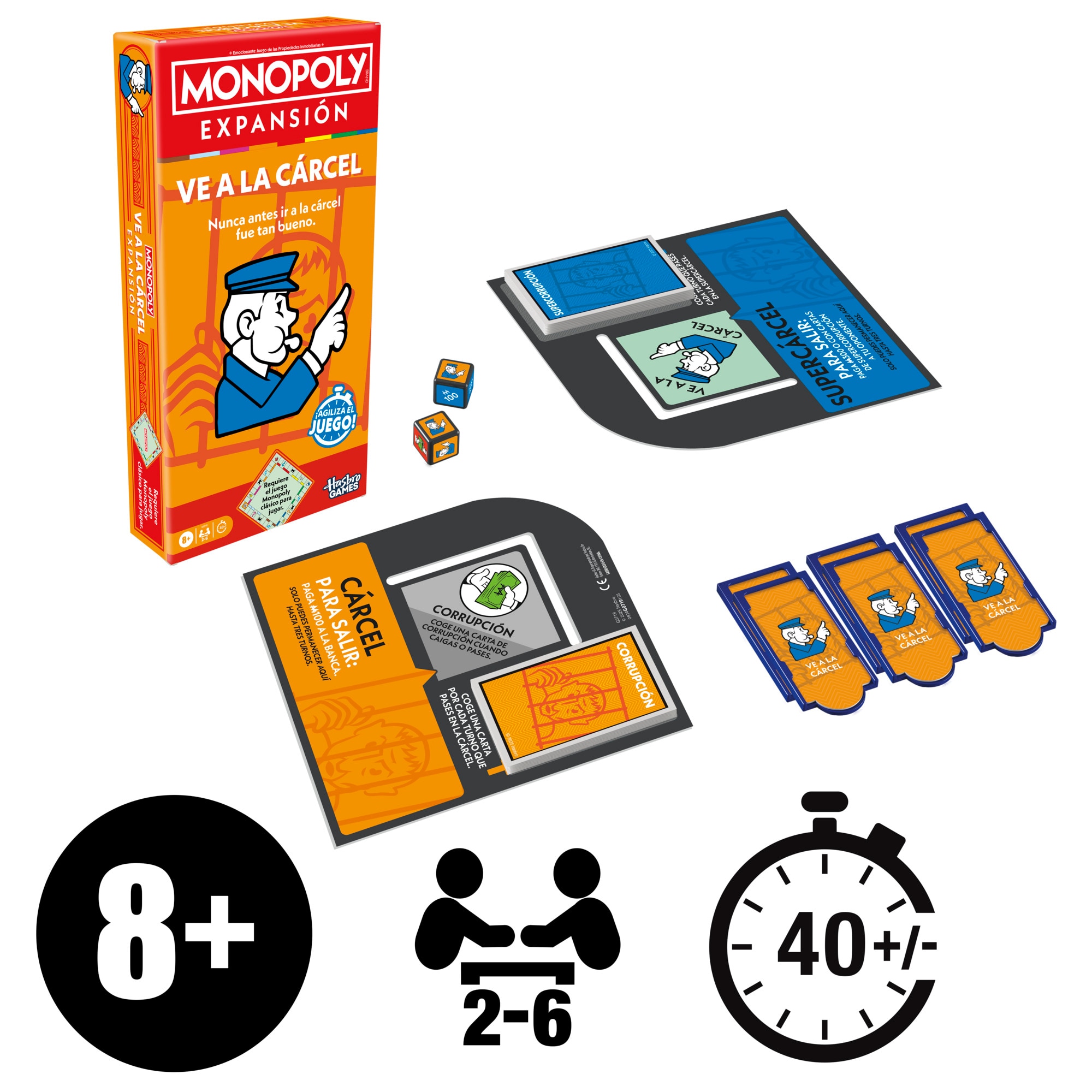 Juego de mesa Extension Monopoly Ve a la cárcel Hasbro 7