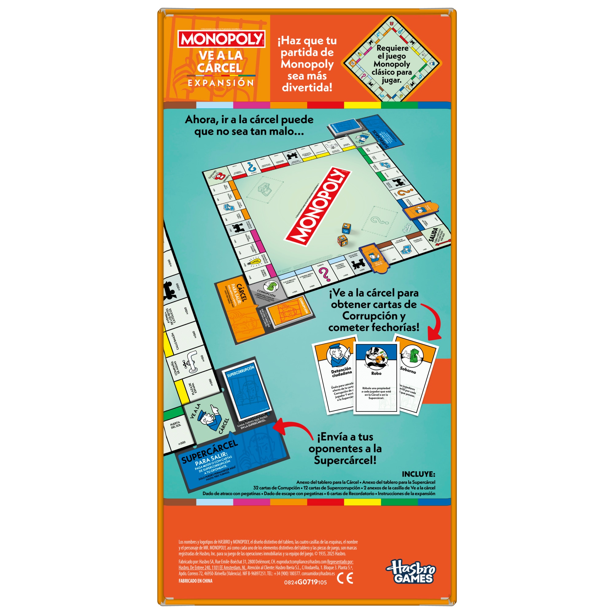 Juego de mesa Extension Monopoly Ve a la cárcel Hasbro 8